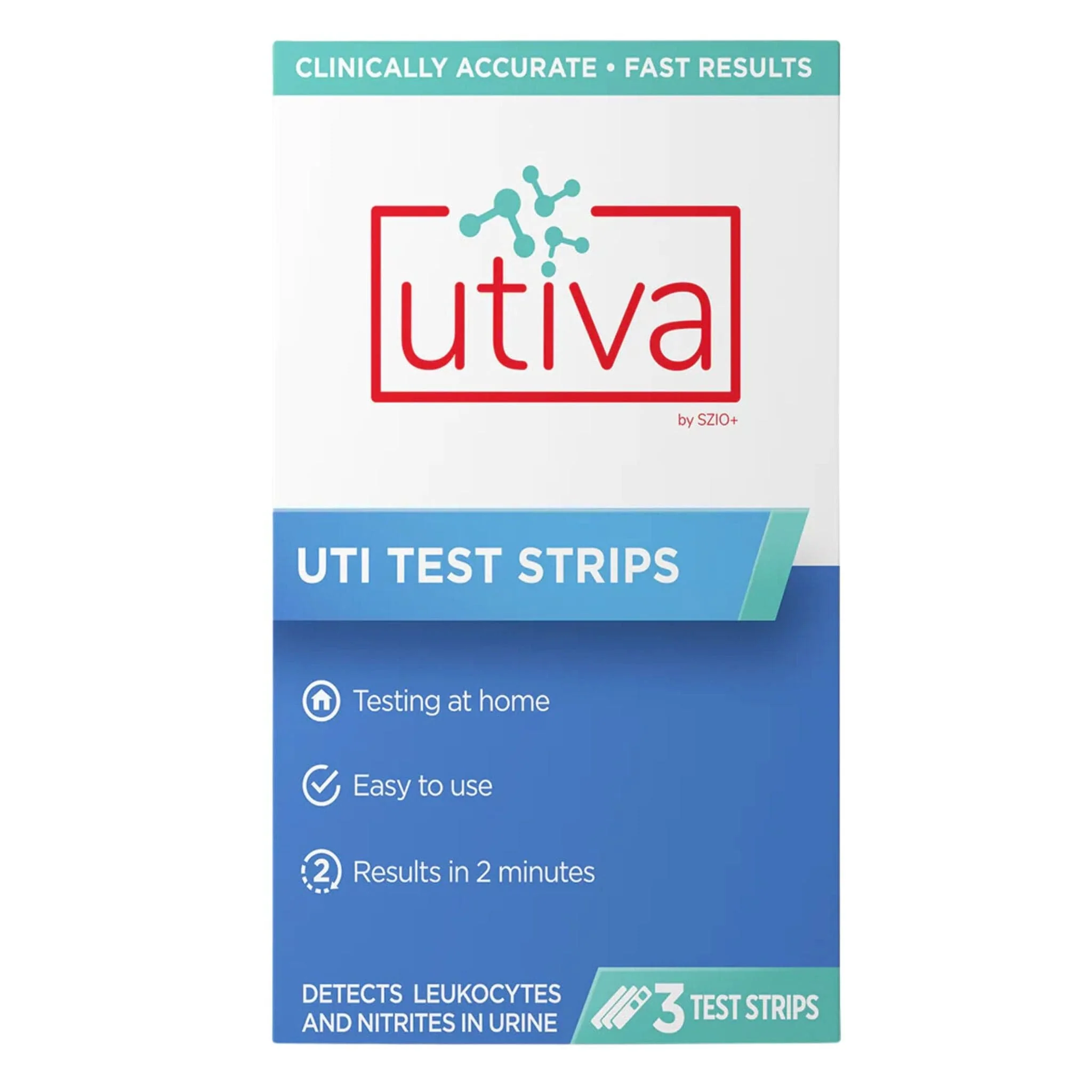 Utiva Urinary Tract Infection Test Strips (Clinical Grade), 3 Sticks