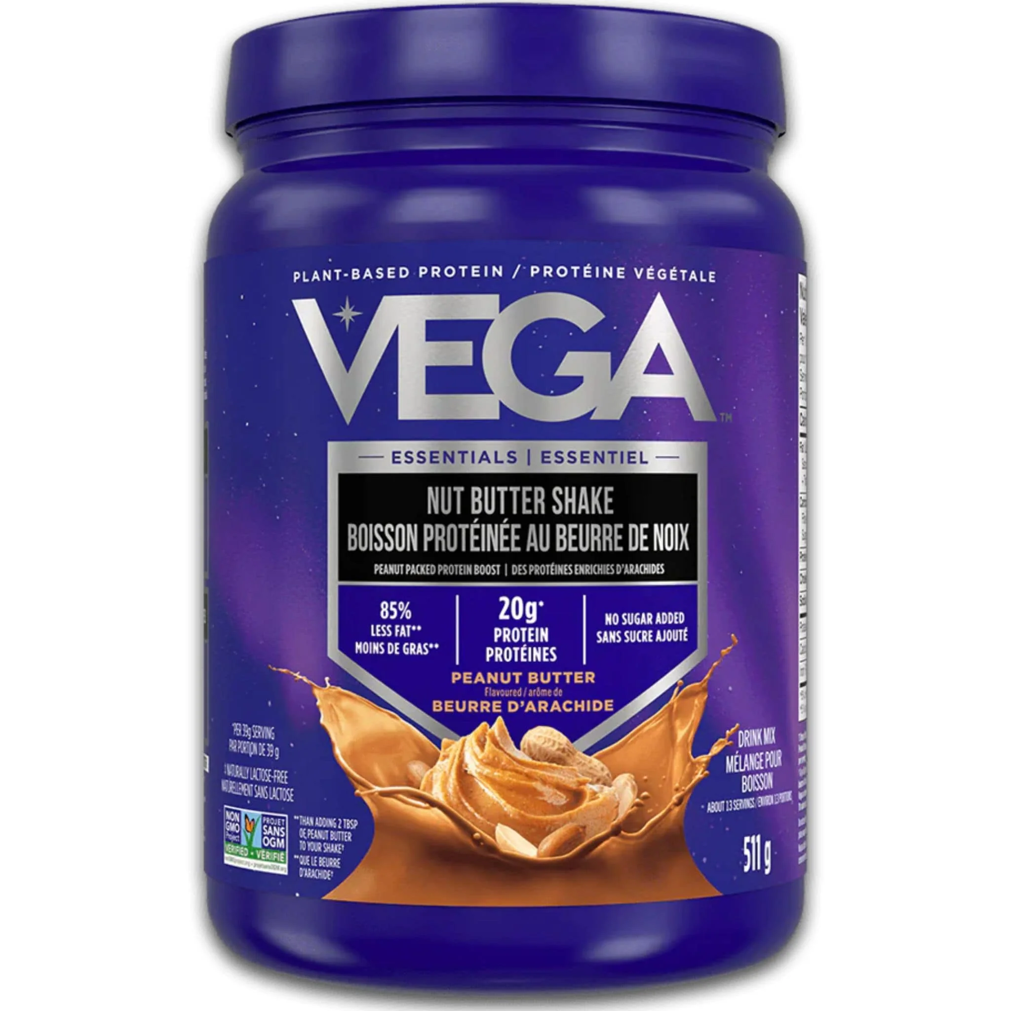 Vega Nut Butter Shake, No Sugar Added Plant Based Protein Shake With Real Peanuts - Image 4