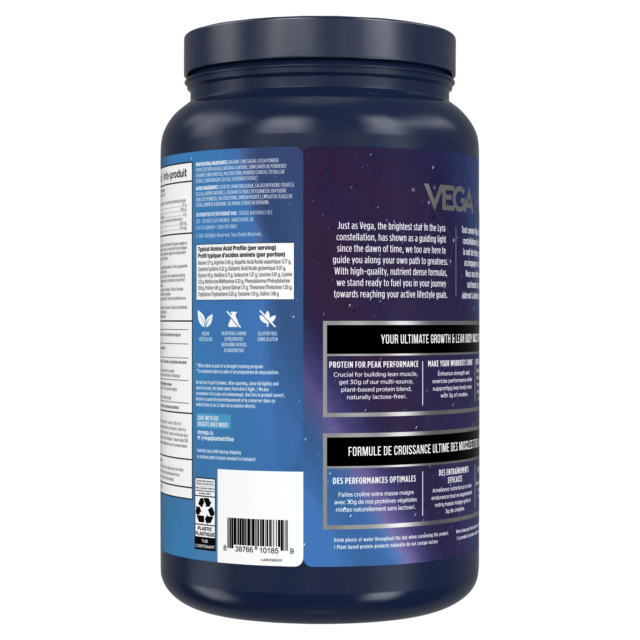 Vega Performance Protein + Creatine, Plant-Based Protein Powder, Supports Muscle Growth and Recovery, 864g-918g - Image 2