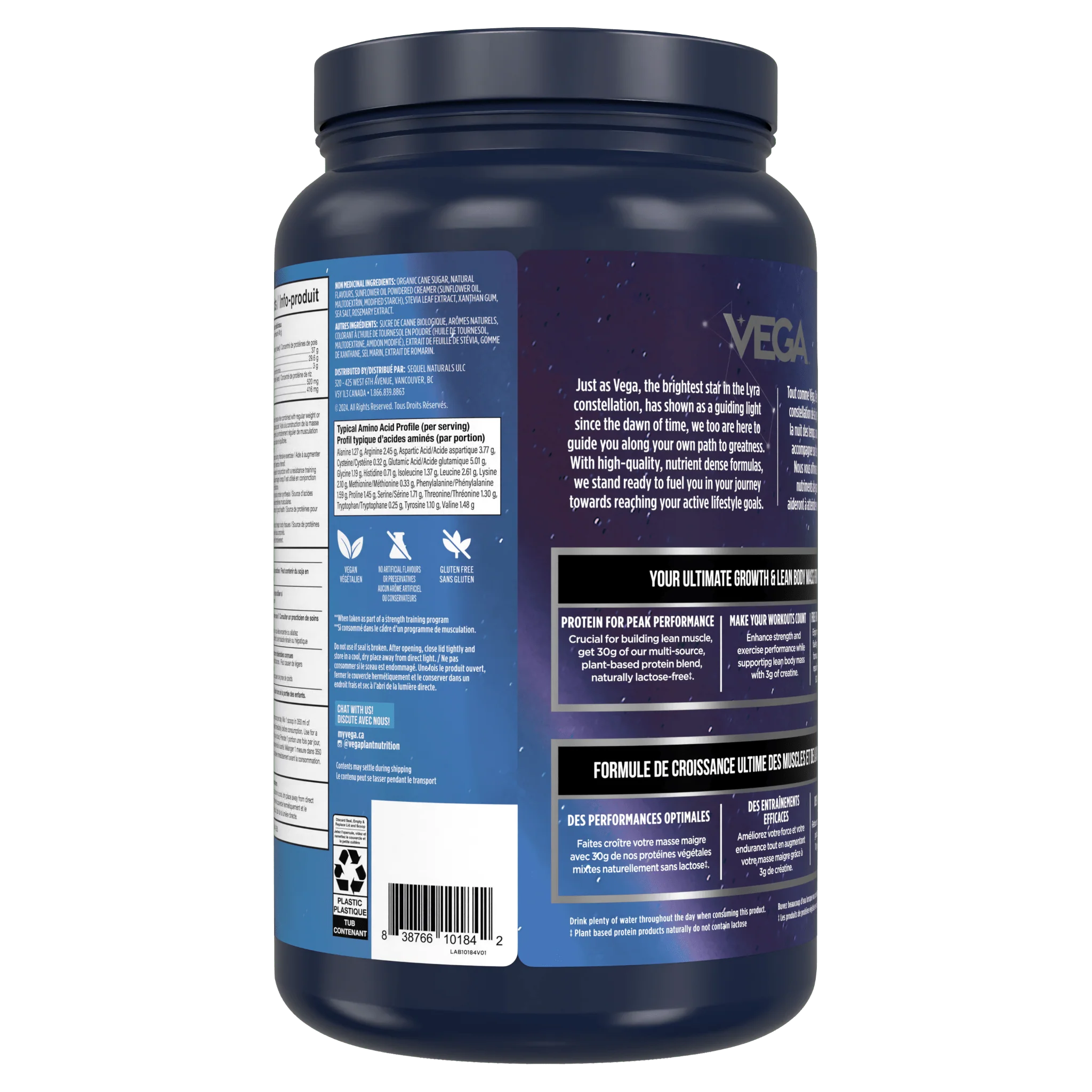 Vega Performance Protein + Creatine, Plant-Based Protein Powder, Supports Muscle Growth and Recovery, 864g-918g - Image 4