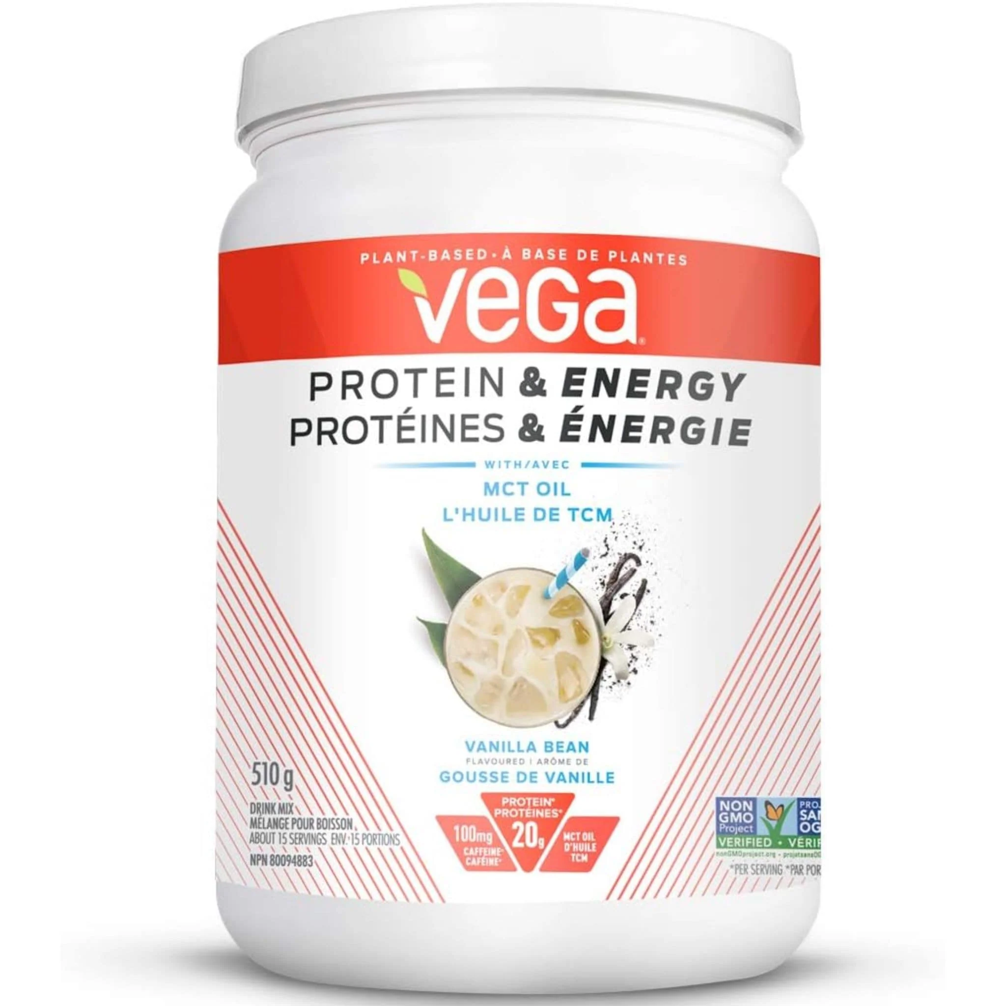 Vega Protein and Energy (With MCT Oil), 513g - Image 2