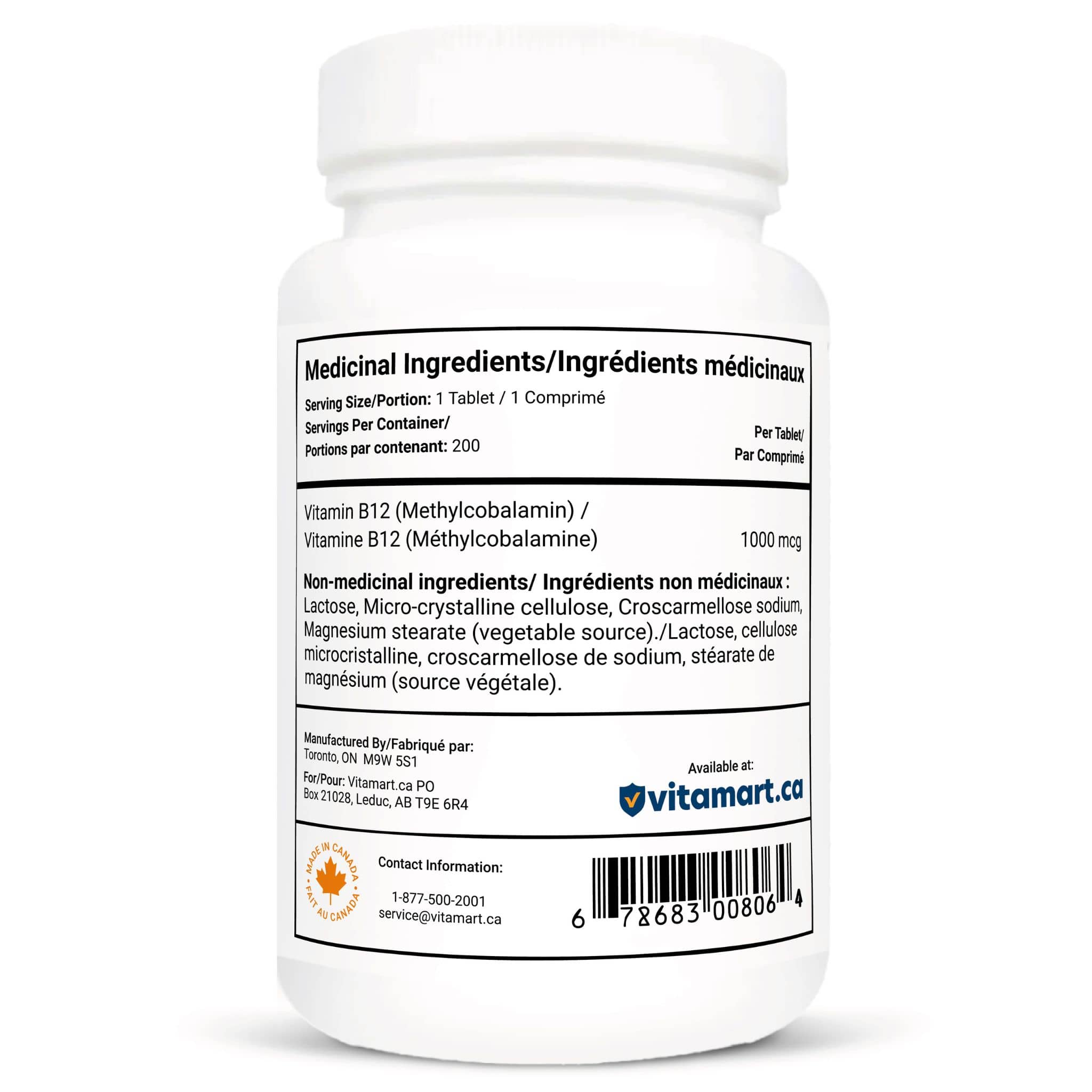 Vitacheck Vitamin B12 1000mcg, Sublingual B12 Quick Dissolve Methylcobalamin, Supports Energy, Healthy Nerve and Blood Cells, 200 Sublingual Tablets - Image 2