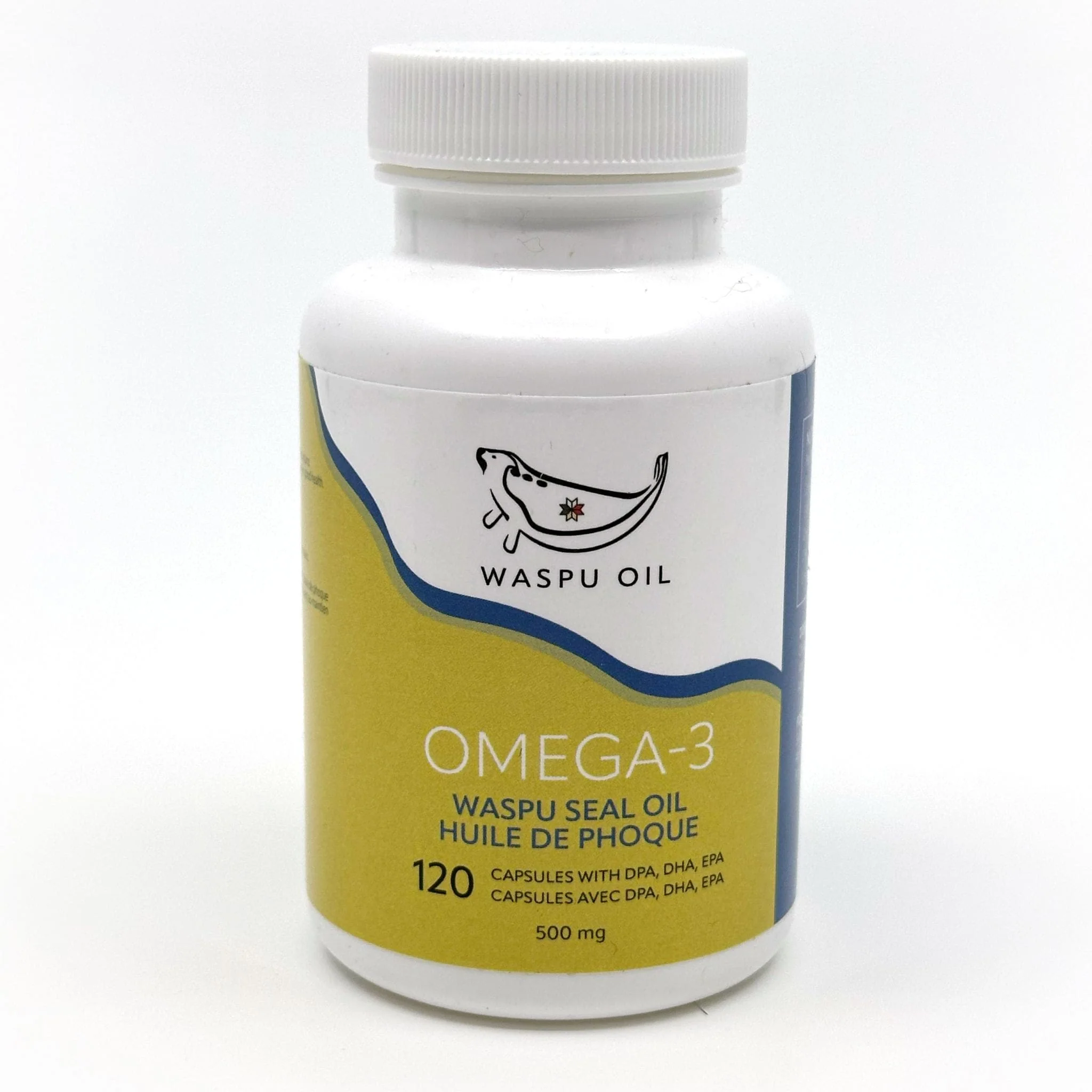 Waspu Seal Oil 500mg, 100% Natural Seal Oil Omega 3, Indigenous Owned
