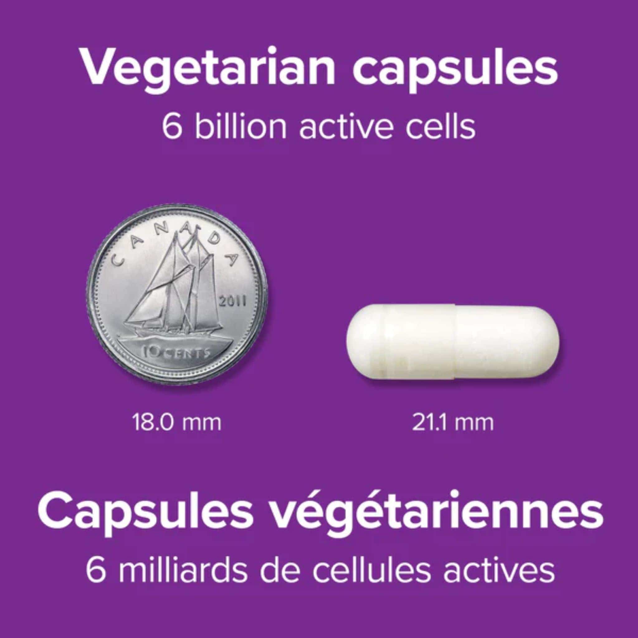 Webber Naturals Acidophilus with Bifidus & FOS, 6 Billion Active Cells, 180 Vegetarian Capsules - Image 4
