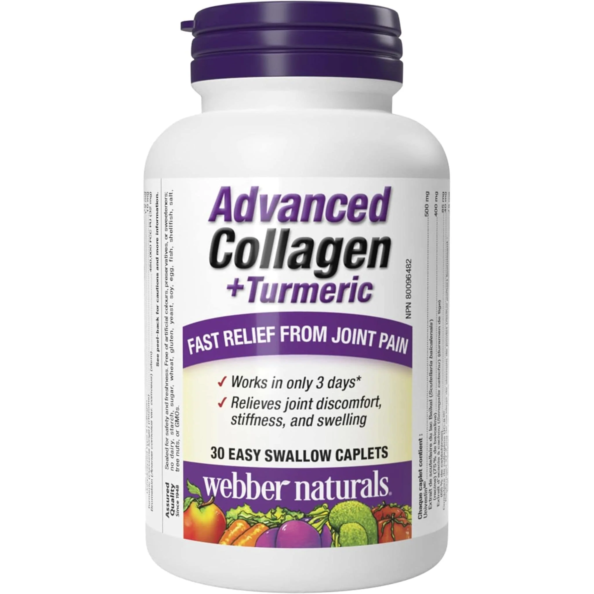 Webber Naturals Collagen Turmeric Complex (Formerly Advanced Collagen + Turmeric), 30 Capsules