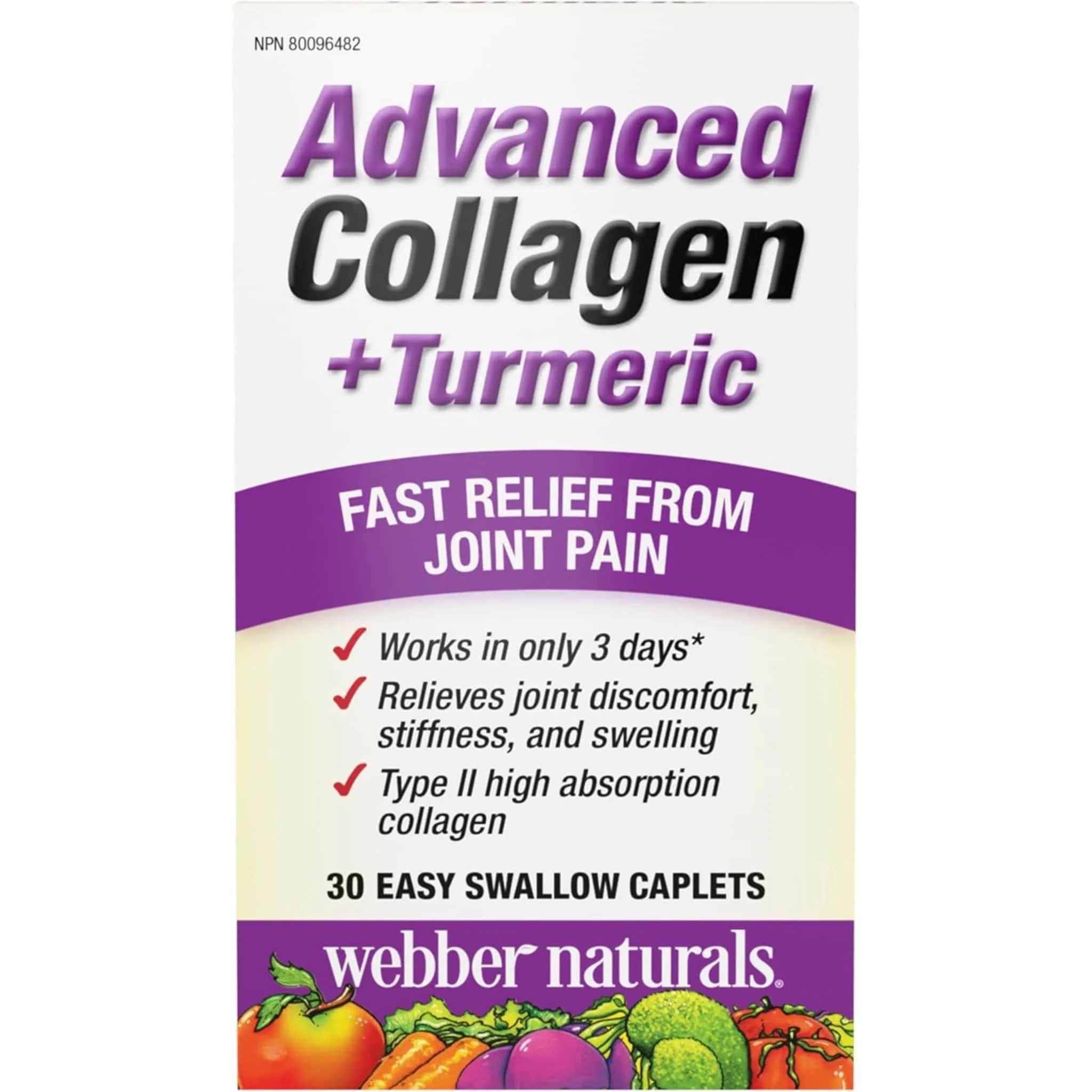 Webber Naturals Collagen Turmeric Complex (Formerly Advanced Collagen + Turmeric), 30 Capsules - Image 3