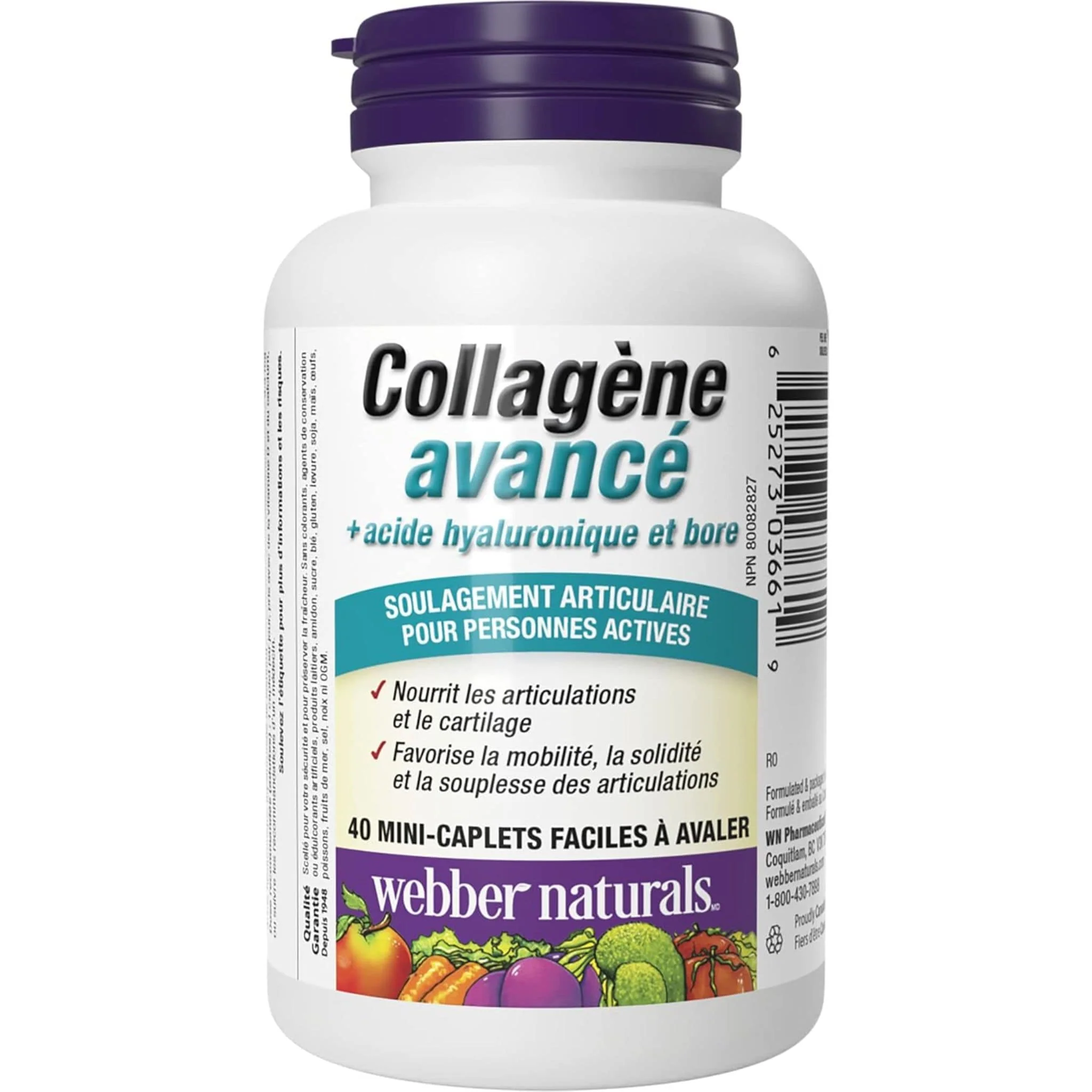 Webber Naturals Advanced Collagen with HLA + Boron, 40 Mini Capsules - Image 2