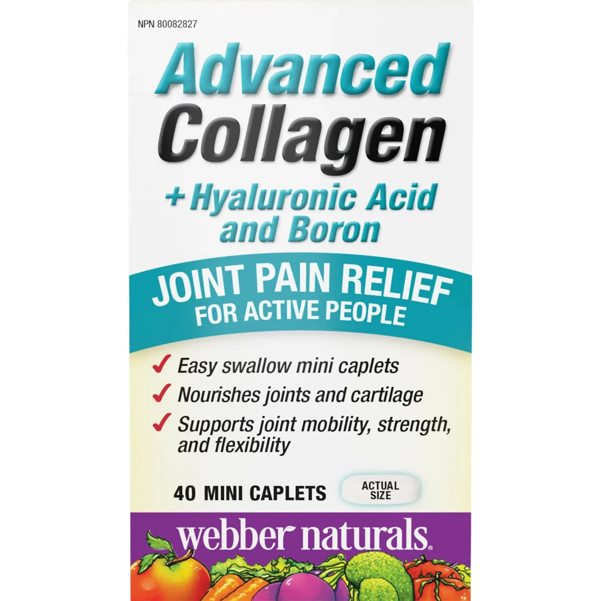 Webber Naturals Advanced Collagen with HLA + Boron, 40 Mini Capsules - Image 3