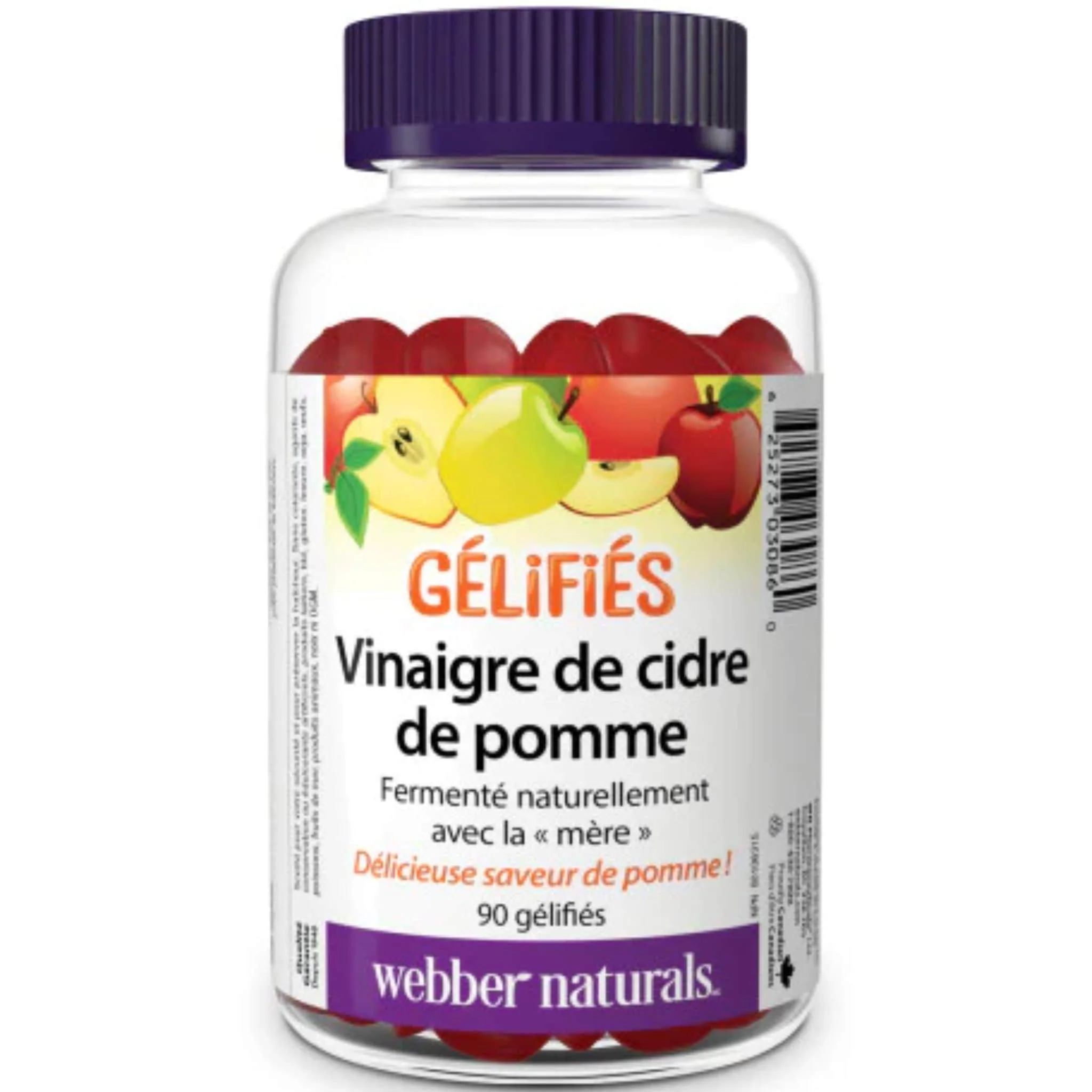 Webber Naturals Apple Cider Vinegar Gummies 200mg with Mother, 90 Gummies - Image 2