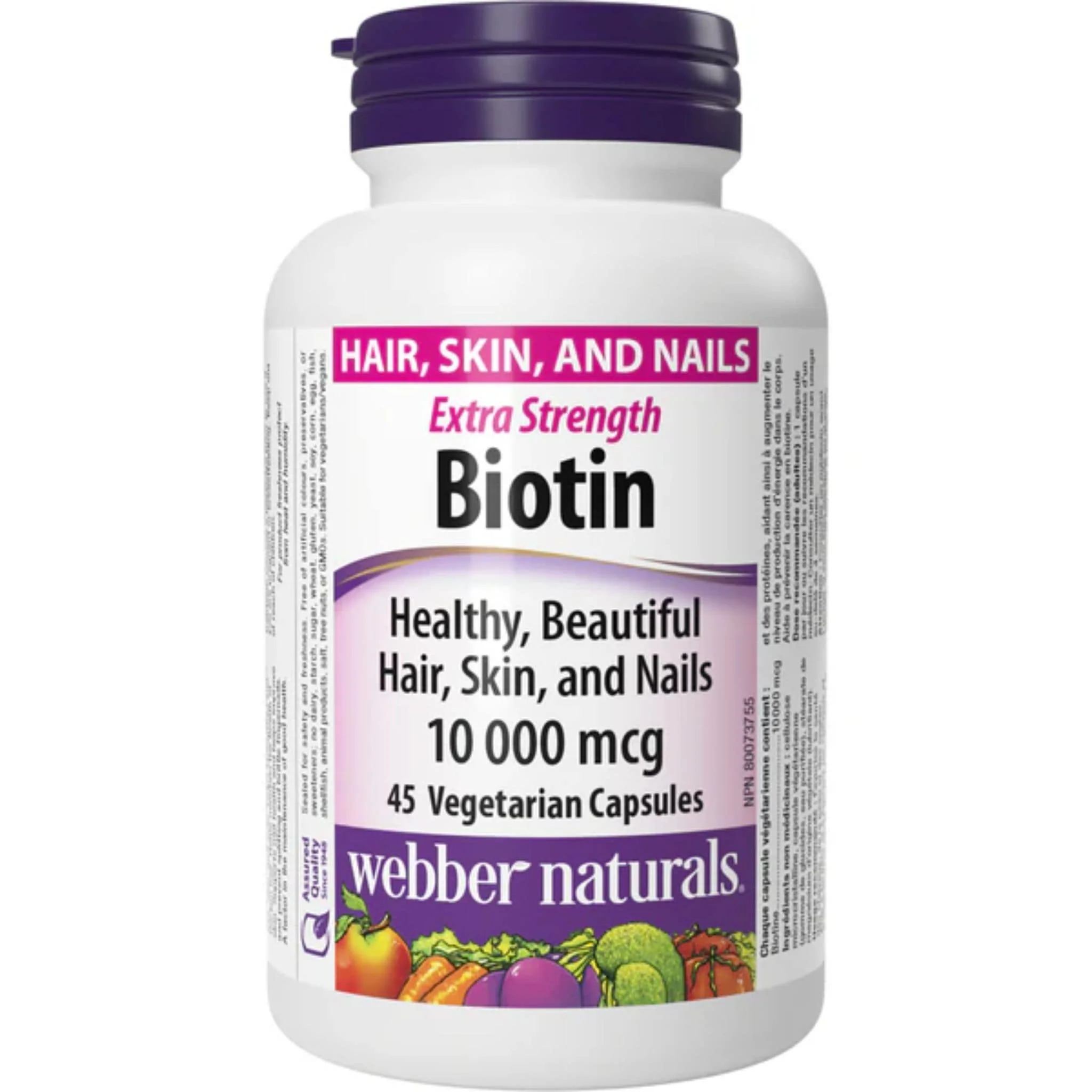 Webber Naturals Extra Strength Biotin 10,000mcg Capsules