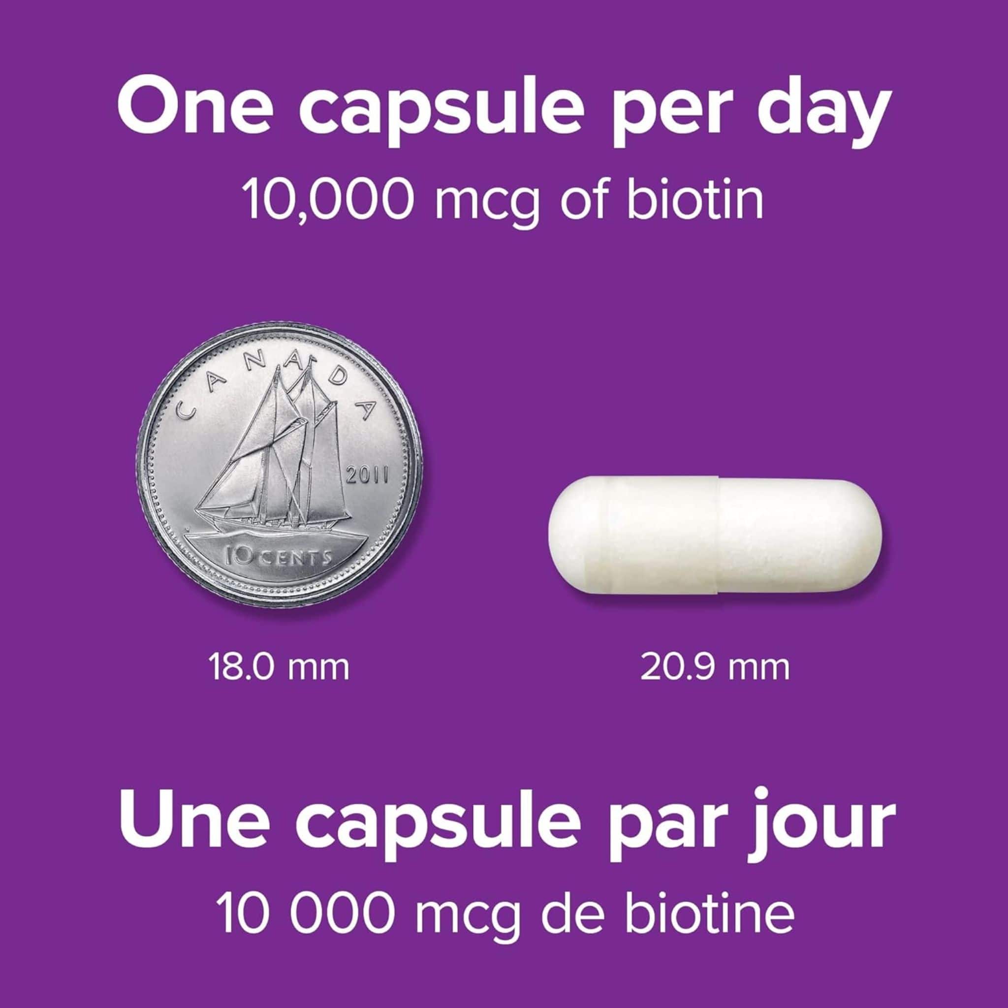 Webber Naturals Extra Strength Biotin 10,000mcg Capsules - Image 5