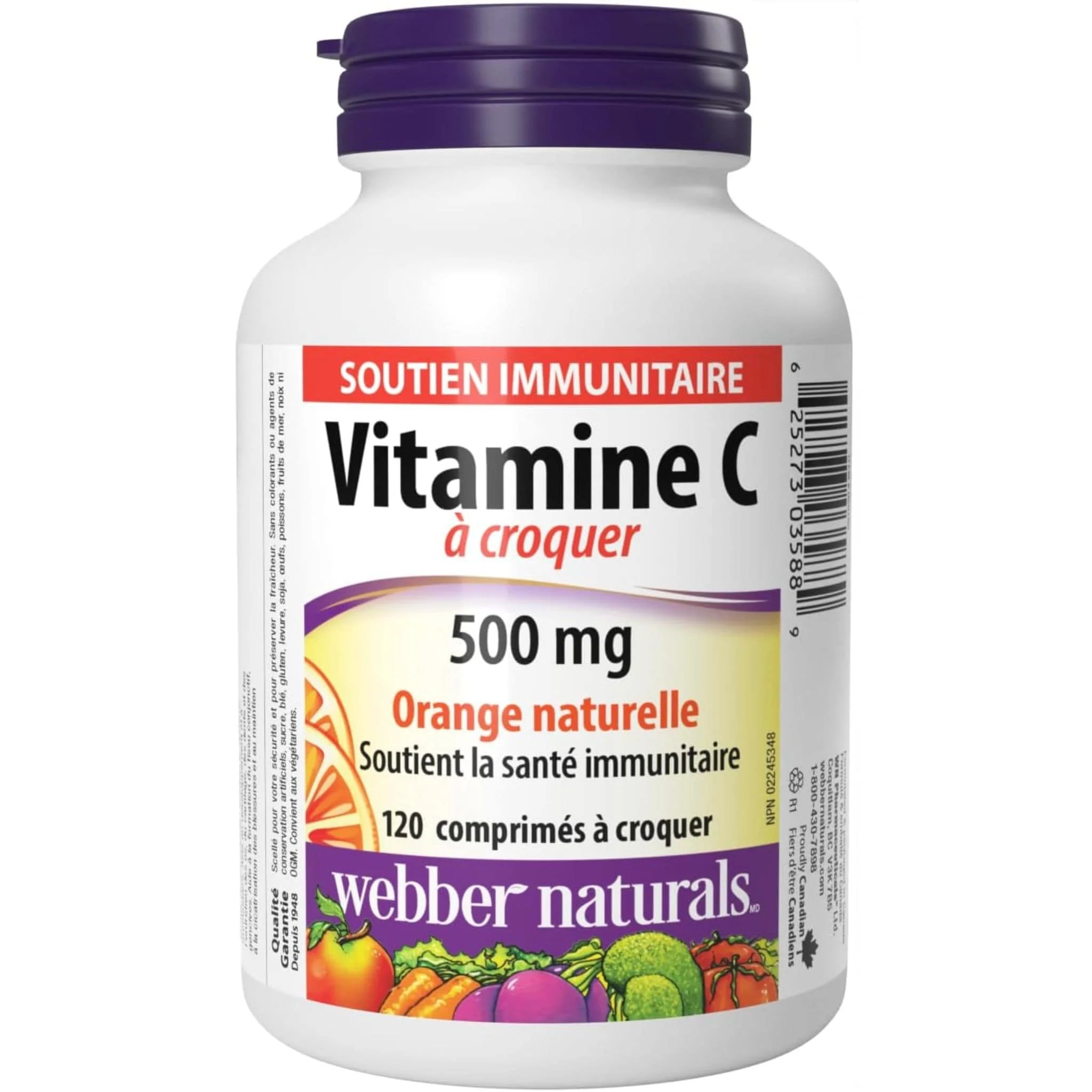 Webber Naturals Chewable Vitamin C 500mg Tablets, Delicious Flavour - Image 7