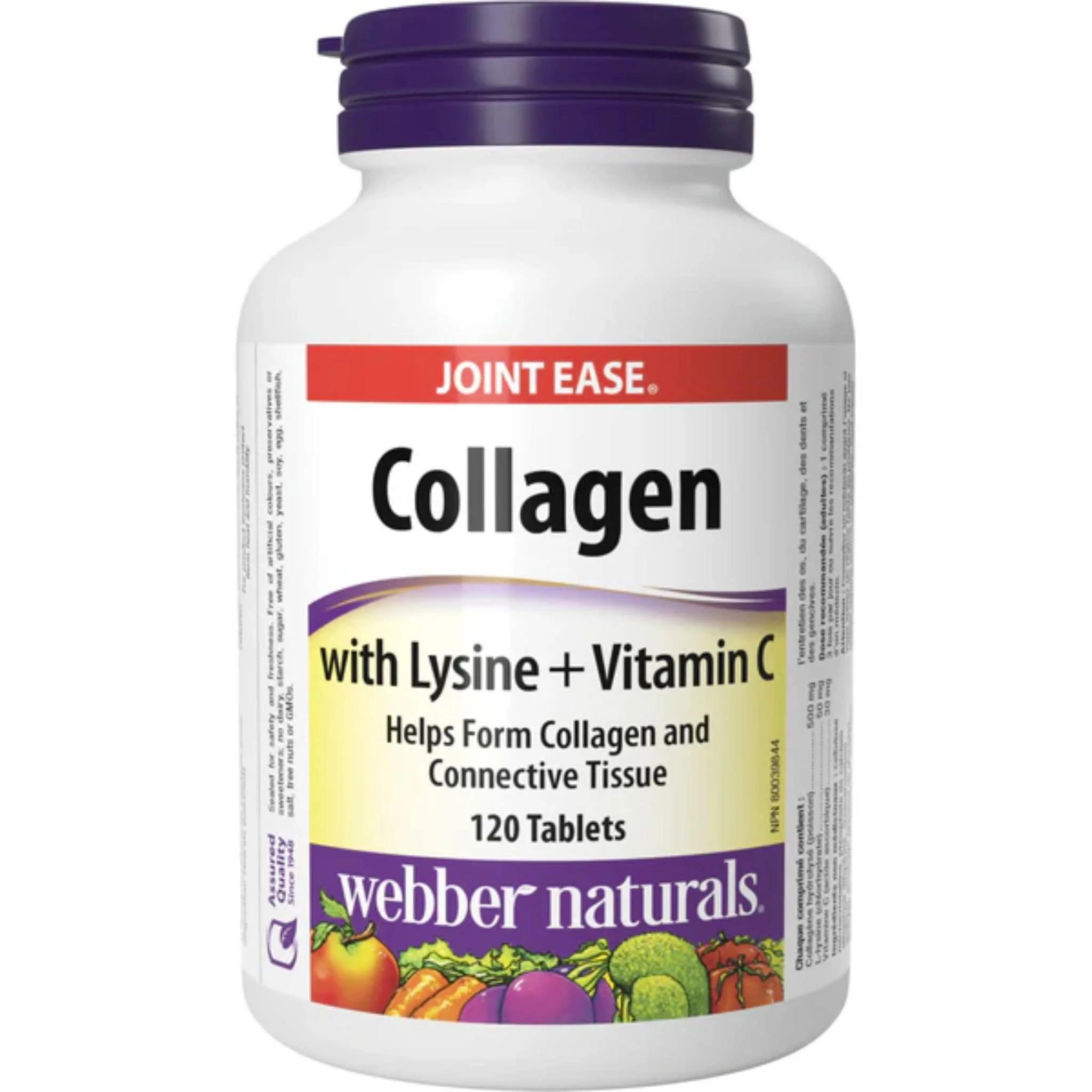 Webber Naturals Collagen with Lysine + Vitamin C, 120 Tablets