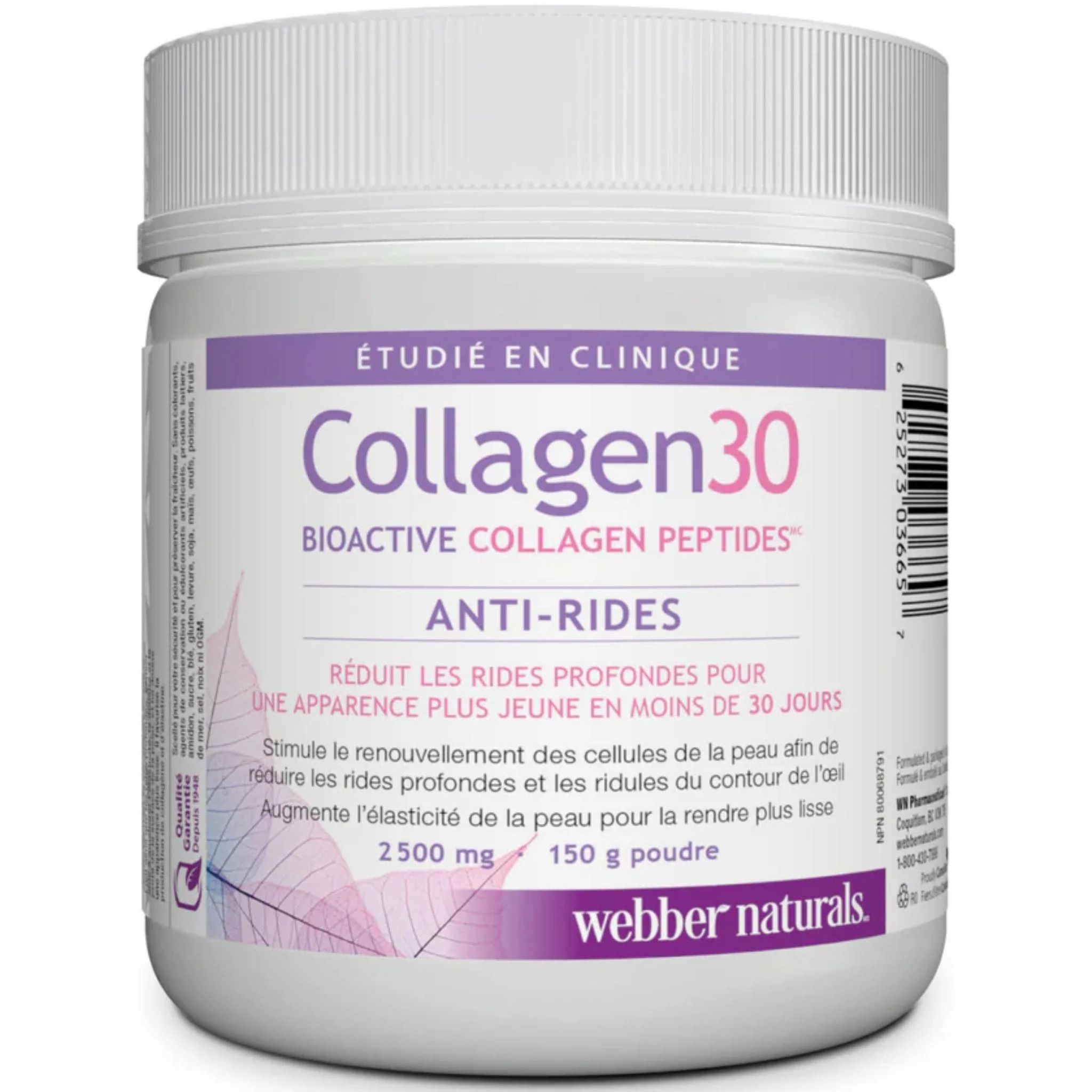 Webber Naturals Collagen30, Anti-Wrinkle, 2500mg, 150g Powder - Image 2