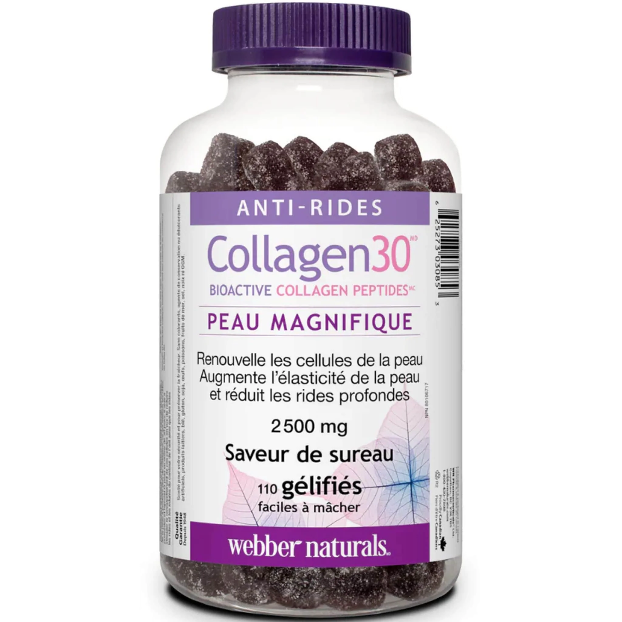 Webber Naturals Collagen30 Bioactive Peptide Collagen Gummies 2500mg, Renews Skin Cells, Reduces Wrinkles, Supports Skin Elasticity 110 Gummies CLEARANCE 35% Off Exp 8/26 Final Sale - Image 2