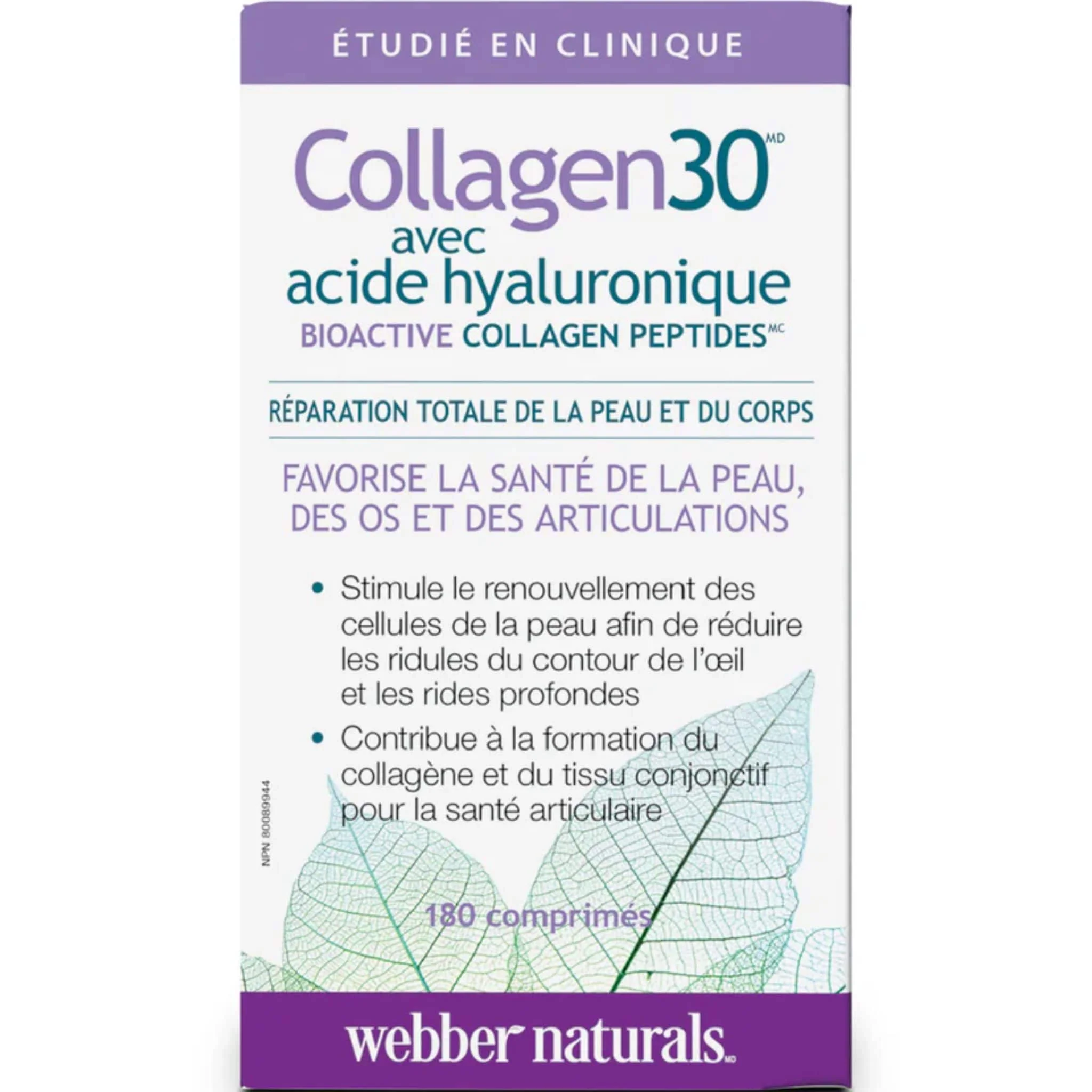 Webber Naturals Collagen30 with Hyaluronic Acid, 180 Tablets - Image 2