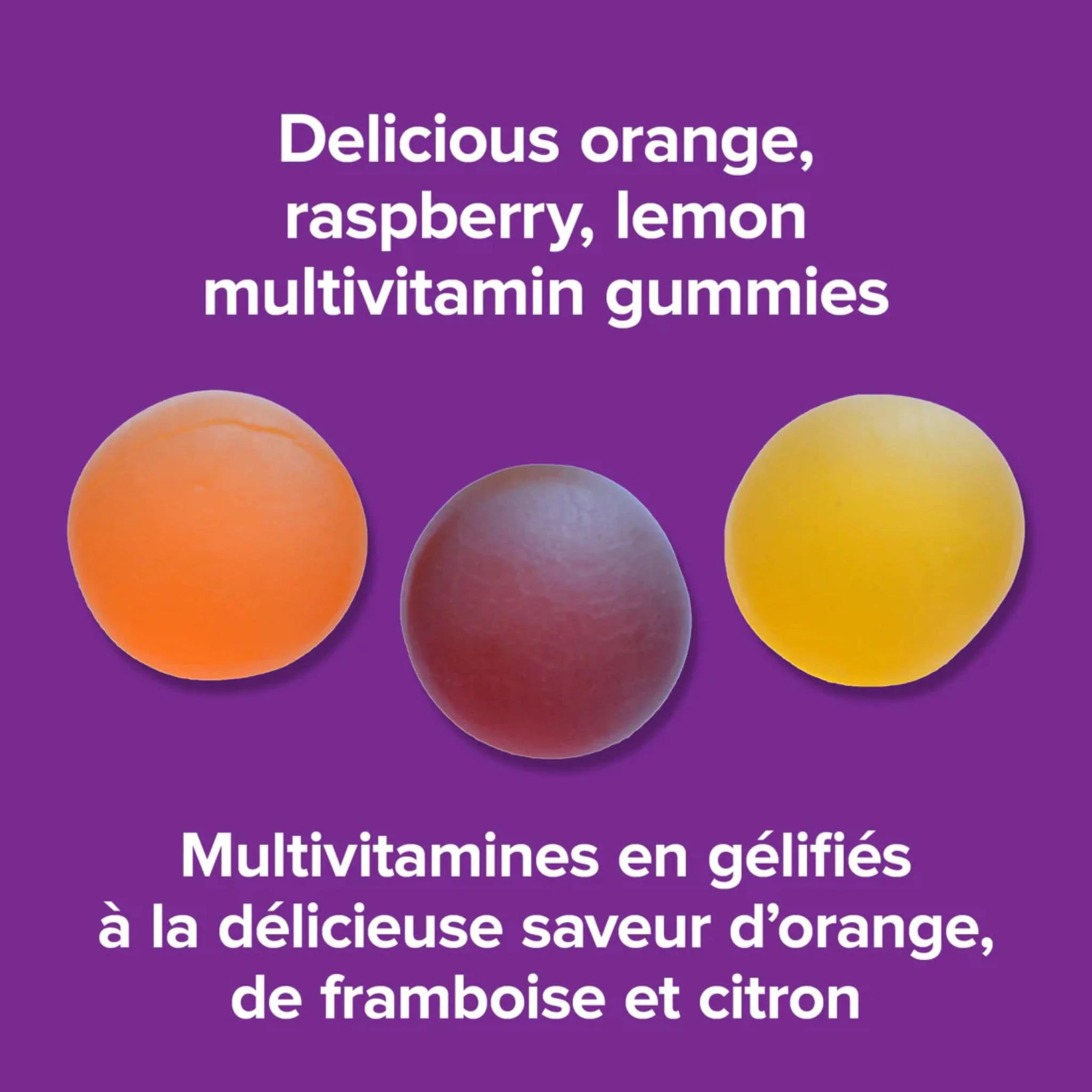 Webber Naturals Adult Multivitamin Gummies, Orange, Raspberry, Lemon 90 Gummies - Image 5