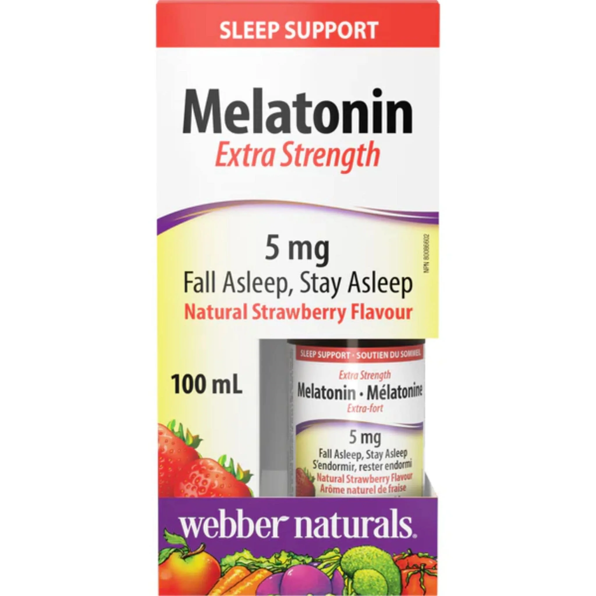 Webber Naturals Liquid Melatonin 5mg, Extra Strength, Vegan, 100 Servings, 100ml - Image 2