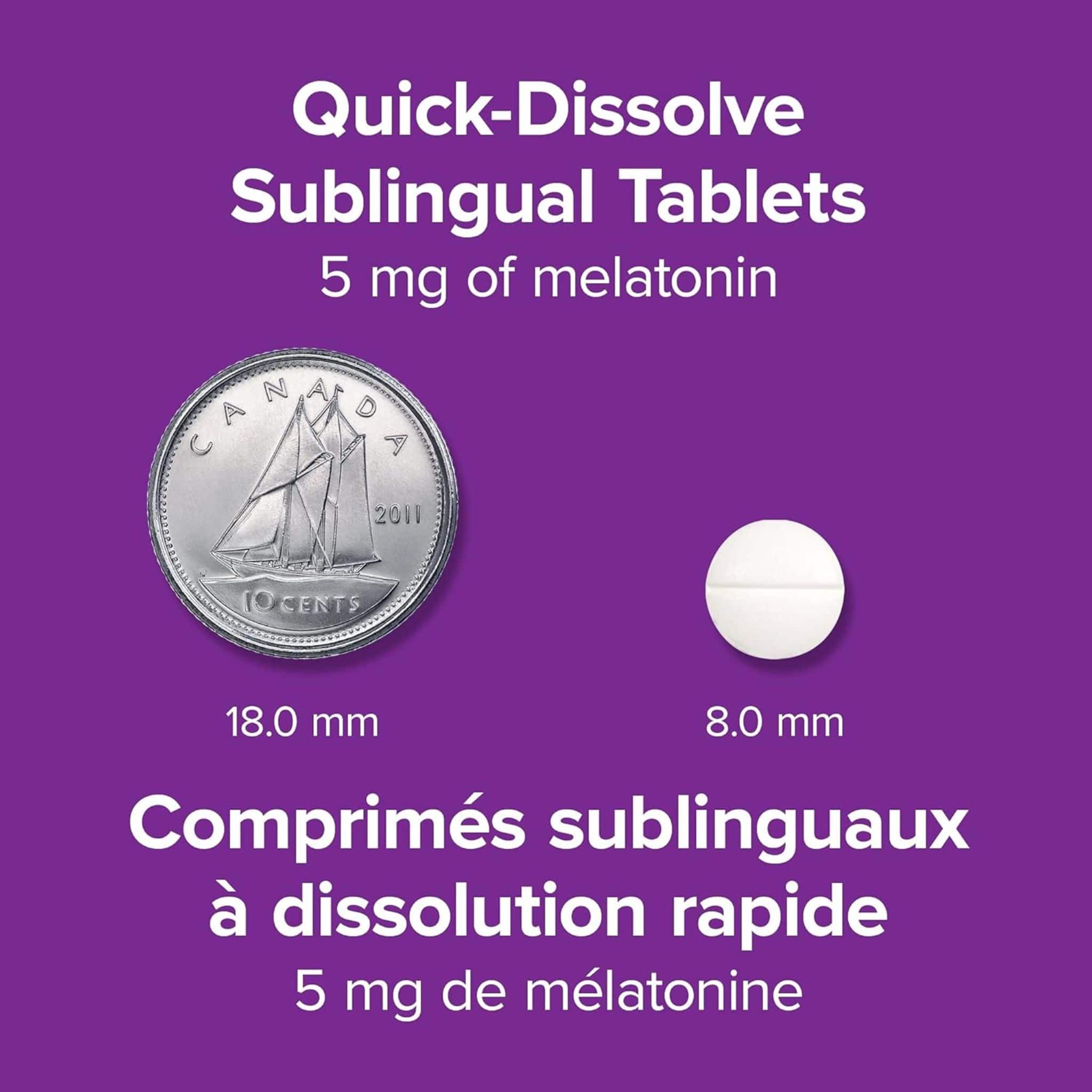 Webber Naturals Melatonin 5mg, Quick Dissolving Tablets, Peppermint Flavour - Image 6