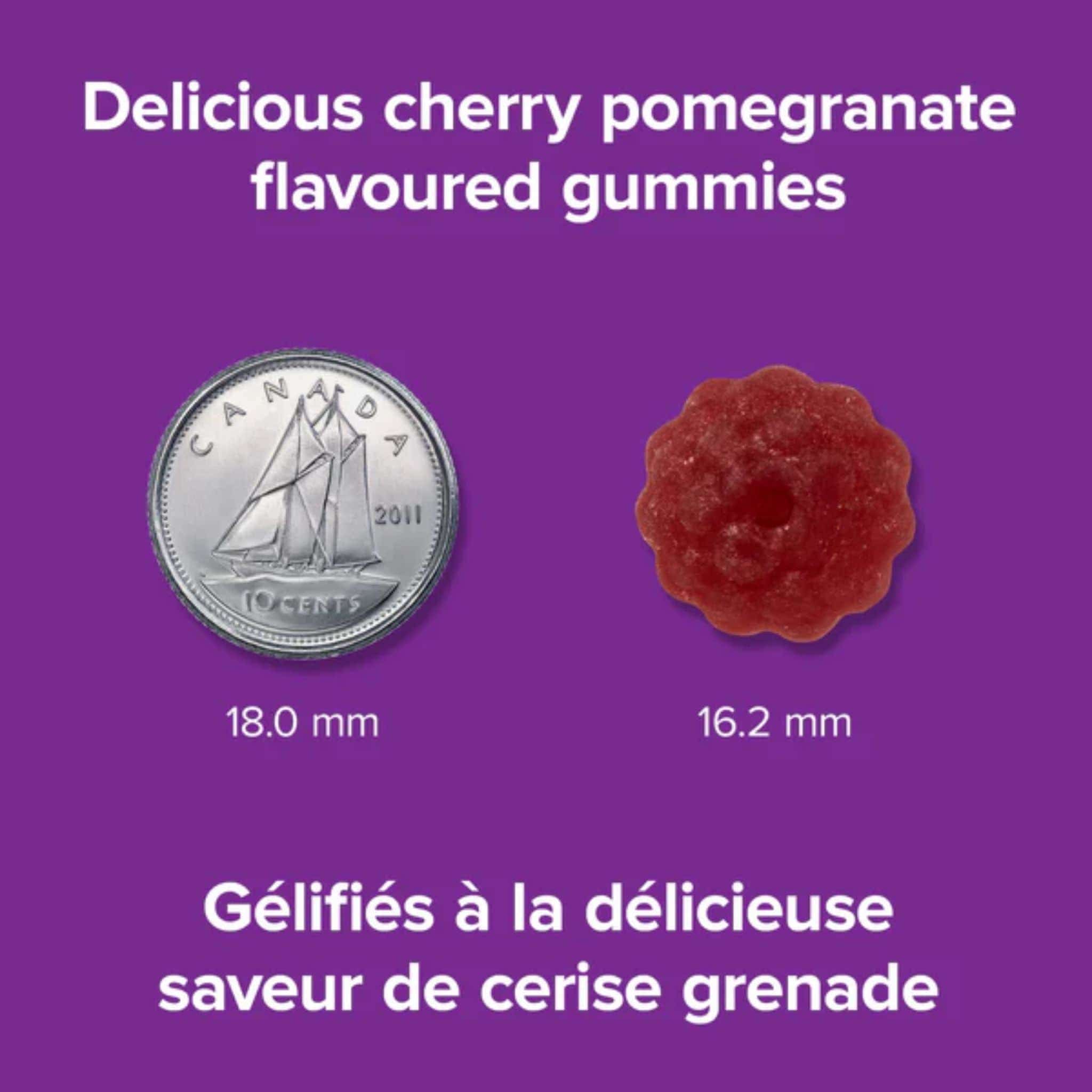 Webber Naturals Melatonin Gummies 10mg, Cherry Pomegranate Flavour, 60 Gummies - Image 5
