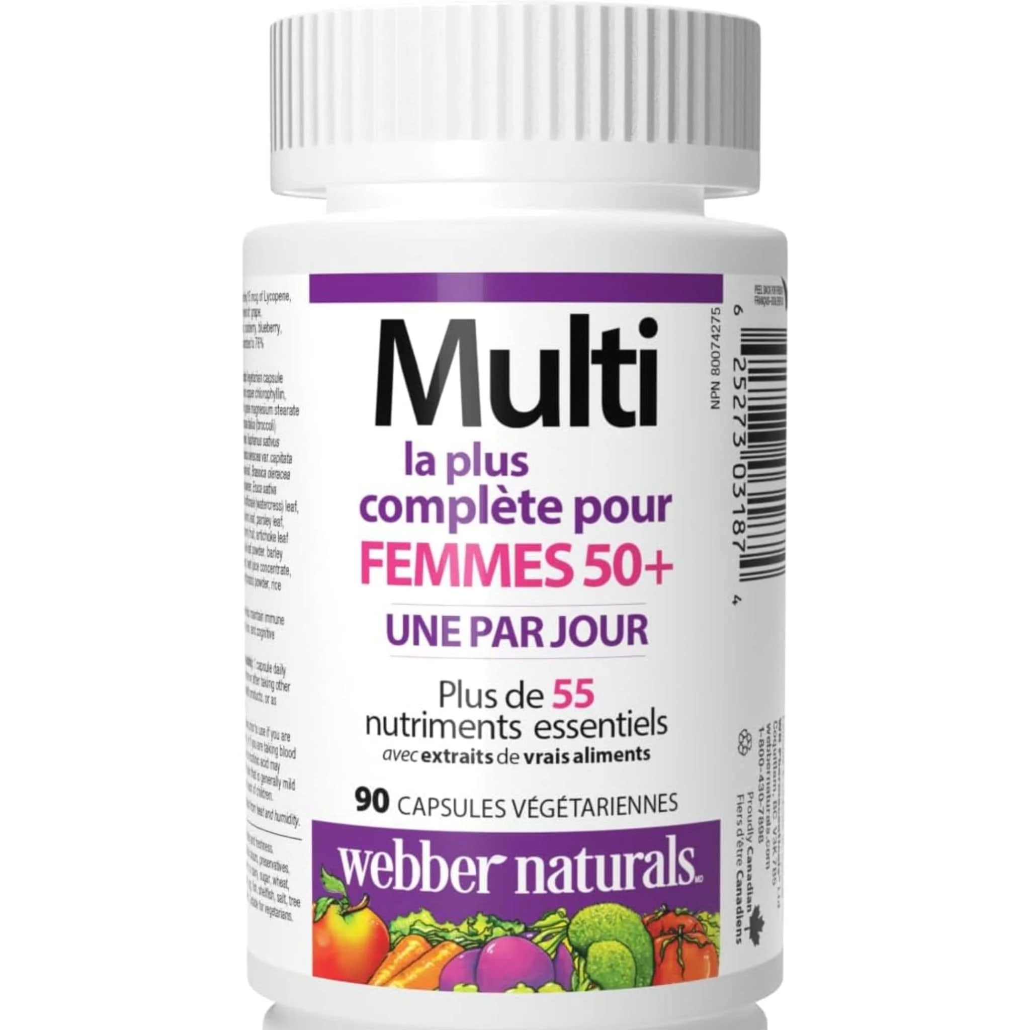 Webber Naturals Most Complete Multivitamin for Women 50+, 90 Vegetarian Capsules - Image 3