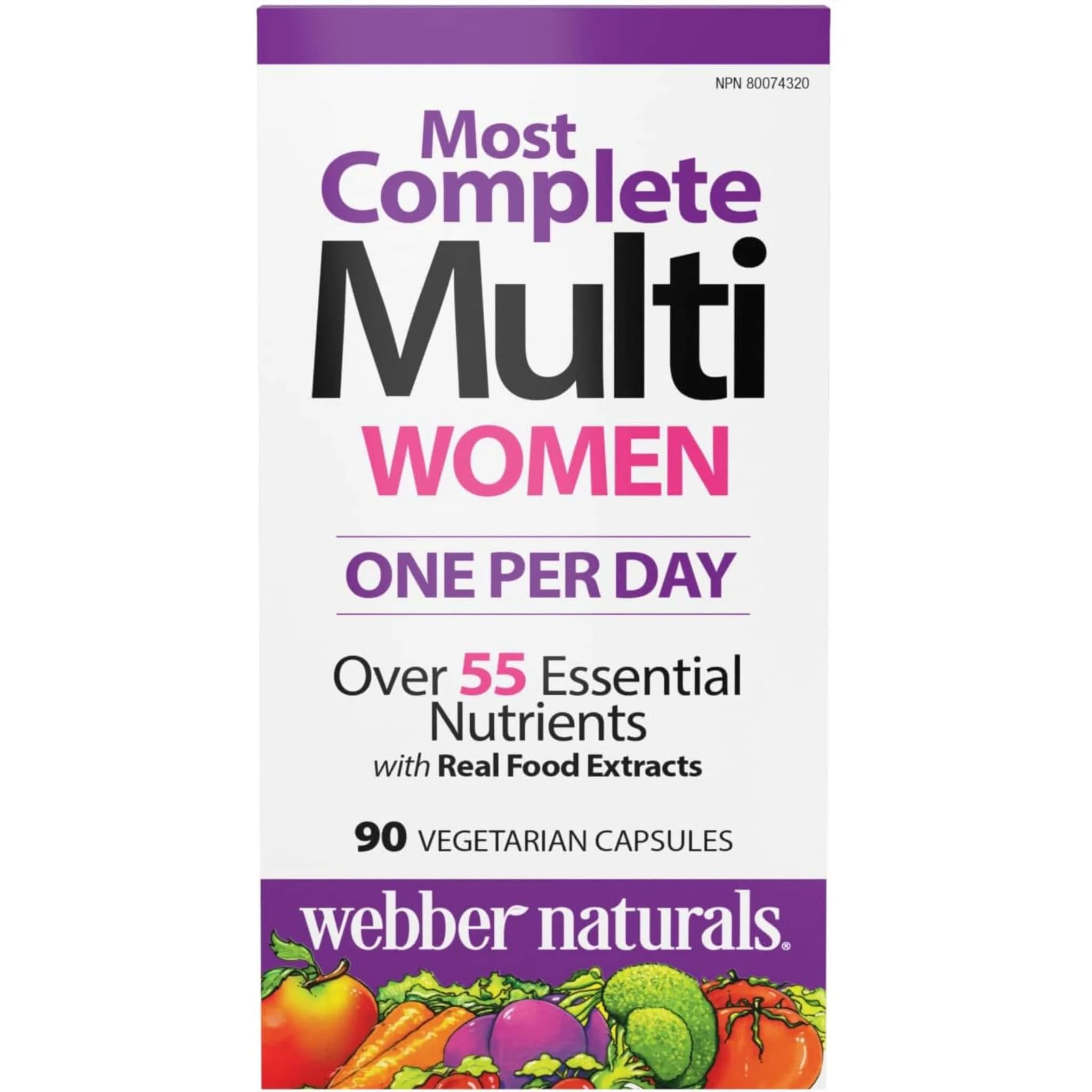 Webber Naturals Most Complete Multivitamin For Women, 90 Vegetarian Capsules