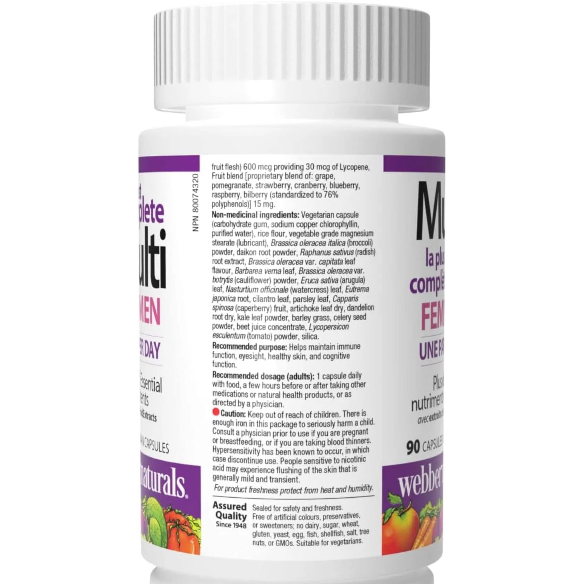 Webber Naturals Most Complete Multivitamin For Women, 90 Vegetarian Capsules - Image 5