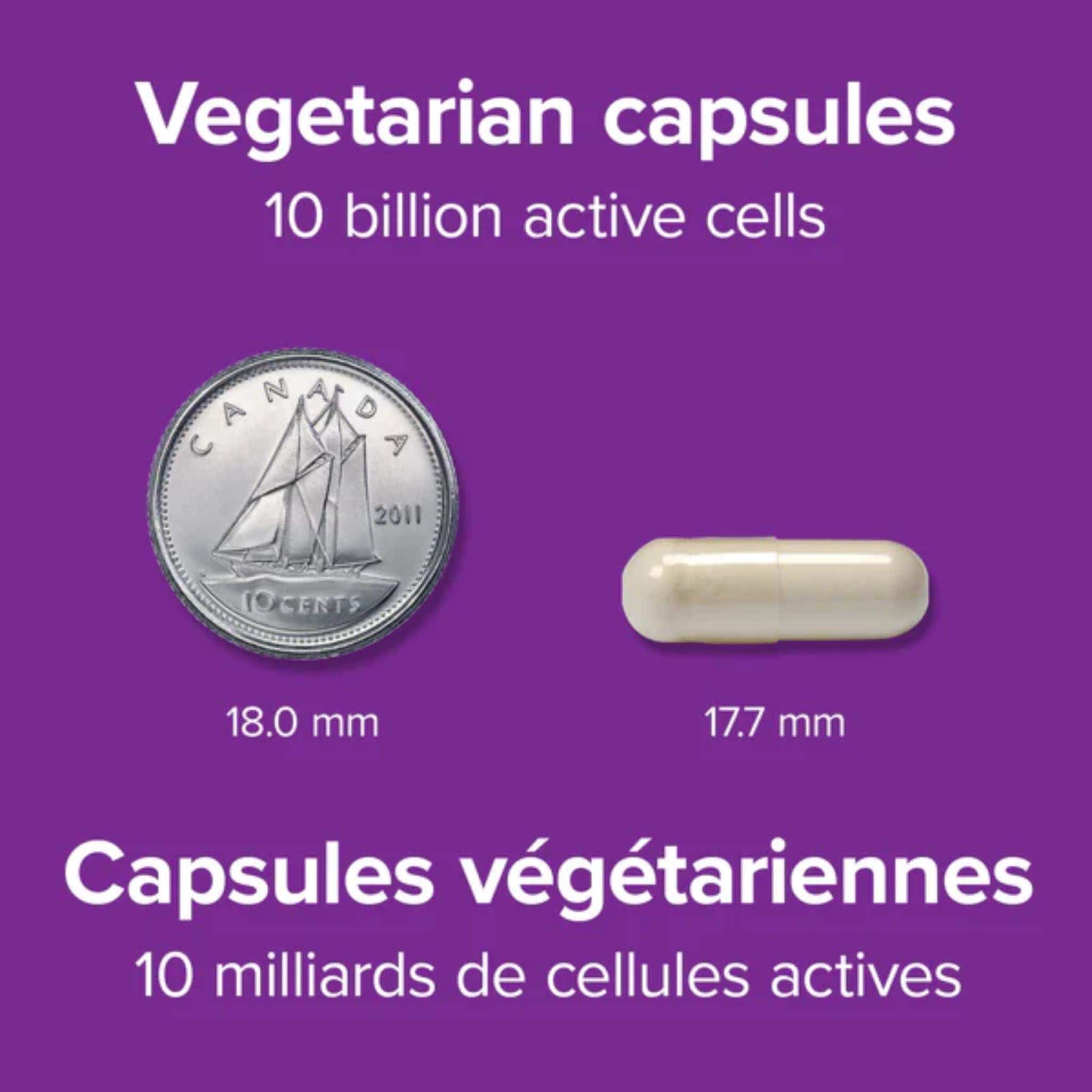 Webber Naturals Probiotic, Double Strength, 10 Billion Active Cells, 5 Probiotic Strains, Shelf Stable, 40 Capsules BONUS! 33% MORE - Image 4