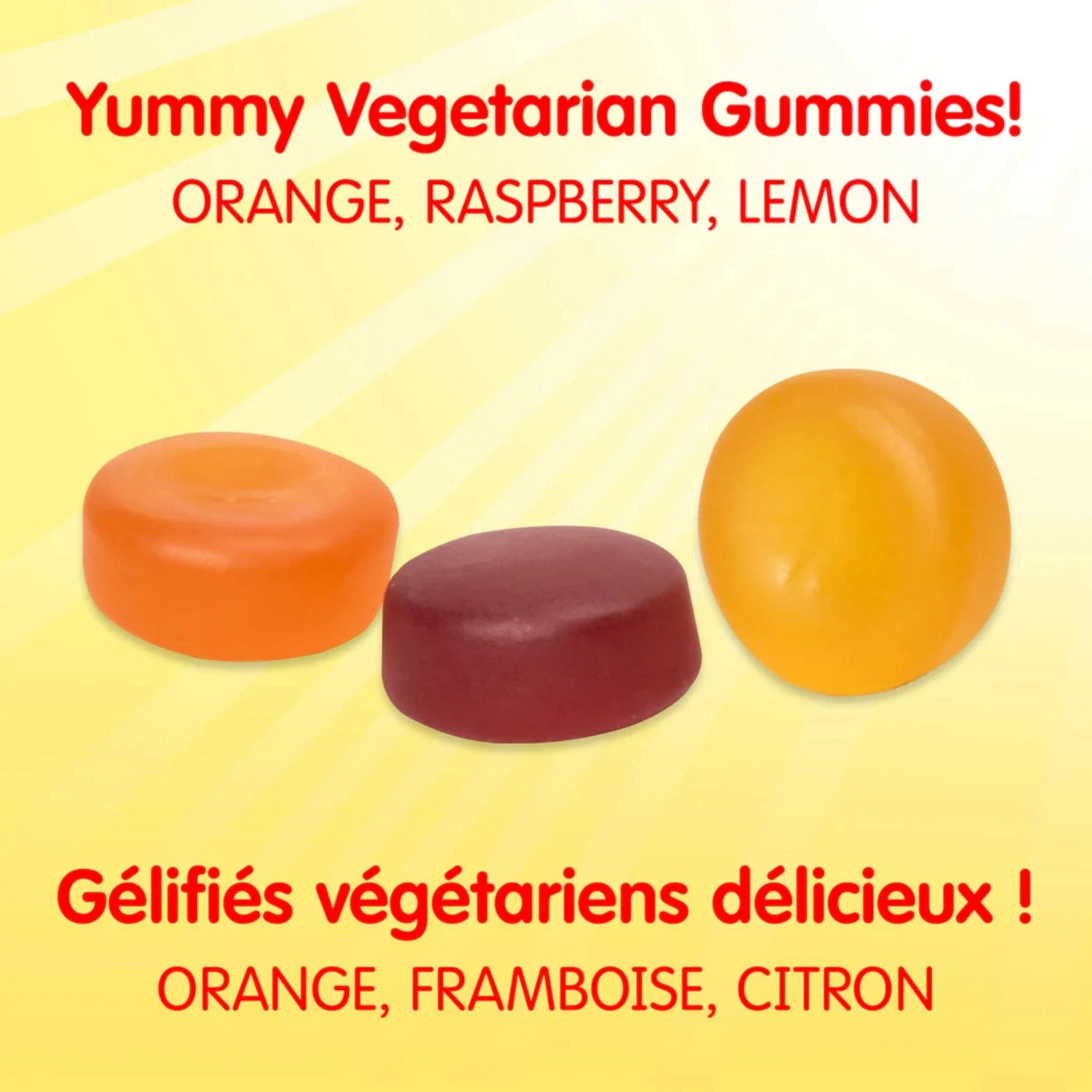 Webber Naturals Sesame Street Incredible Power Multivitamin For Kids, Orange, Raspberry, Lemon, 180 Gummies - Image 3