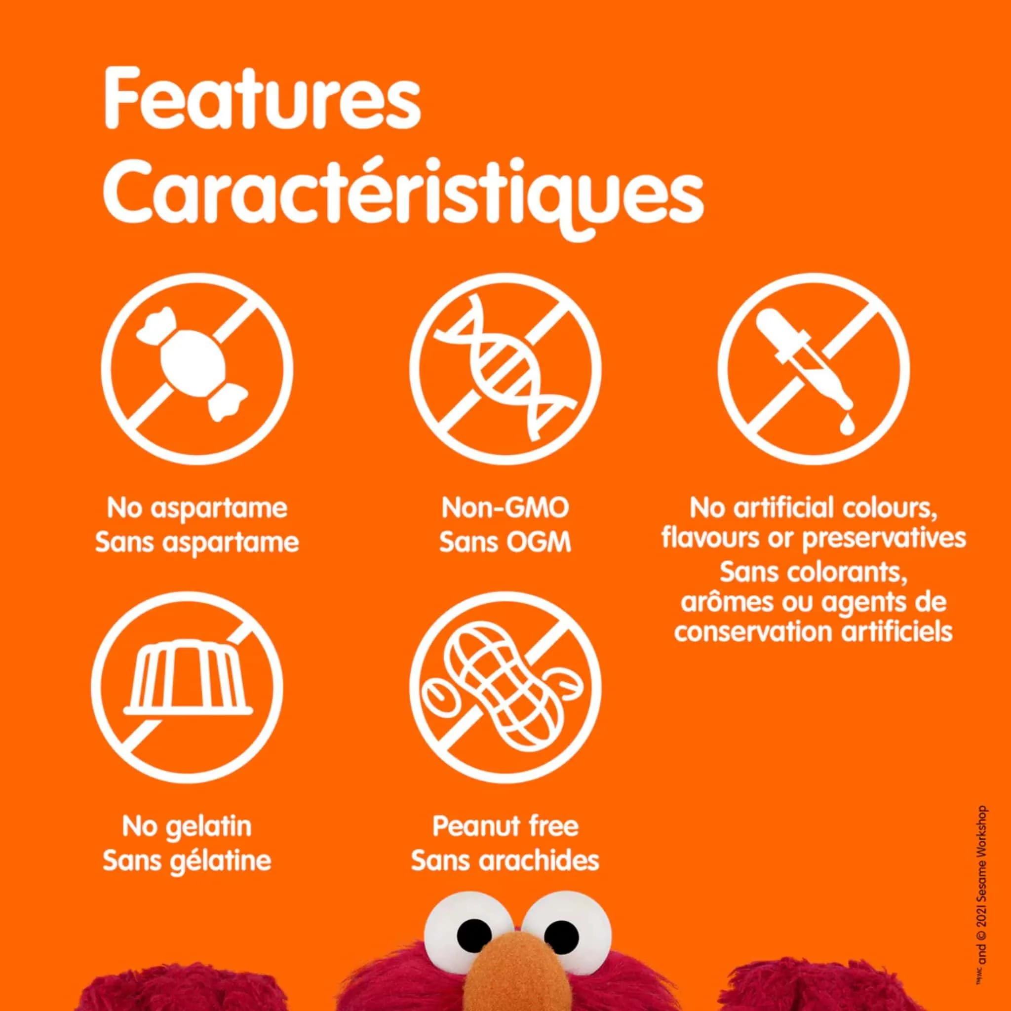 Webber Naturals Sesame Street Incredible Power Multivitamin For Kids, Orange, Raspberry, Lemon, 180 Gummies - Image 5