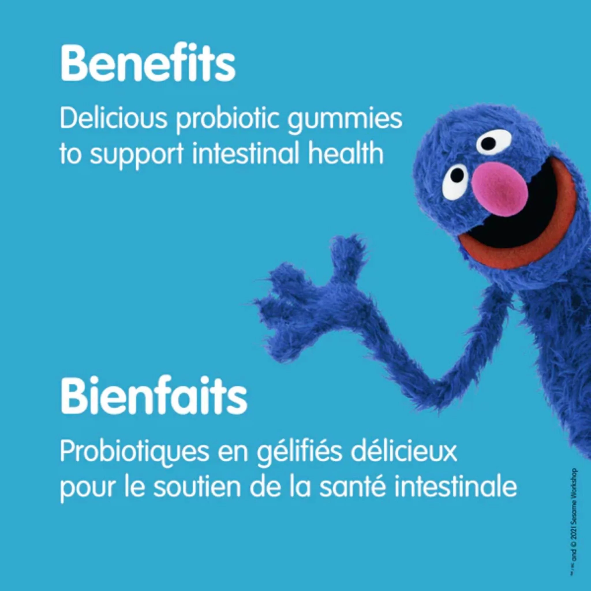 Webber Naturals Sesame Street Probiotic Gummy, Natural Mixed Berry, 50 Gummies - Image 3