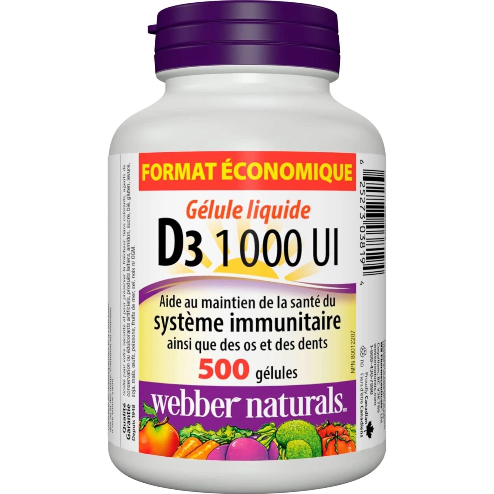 Webber Naturals Vitamin D3 Softgel, 1000IU, Value Size - Image 17