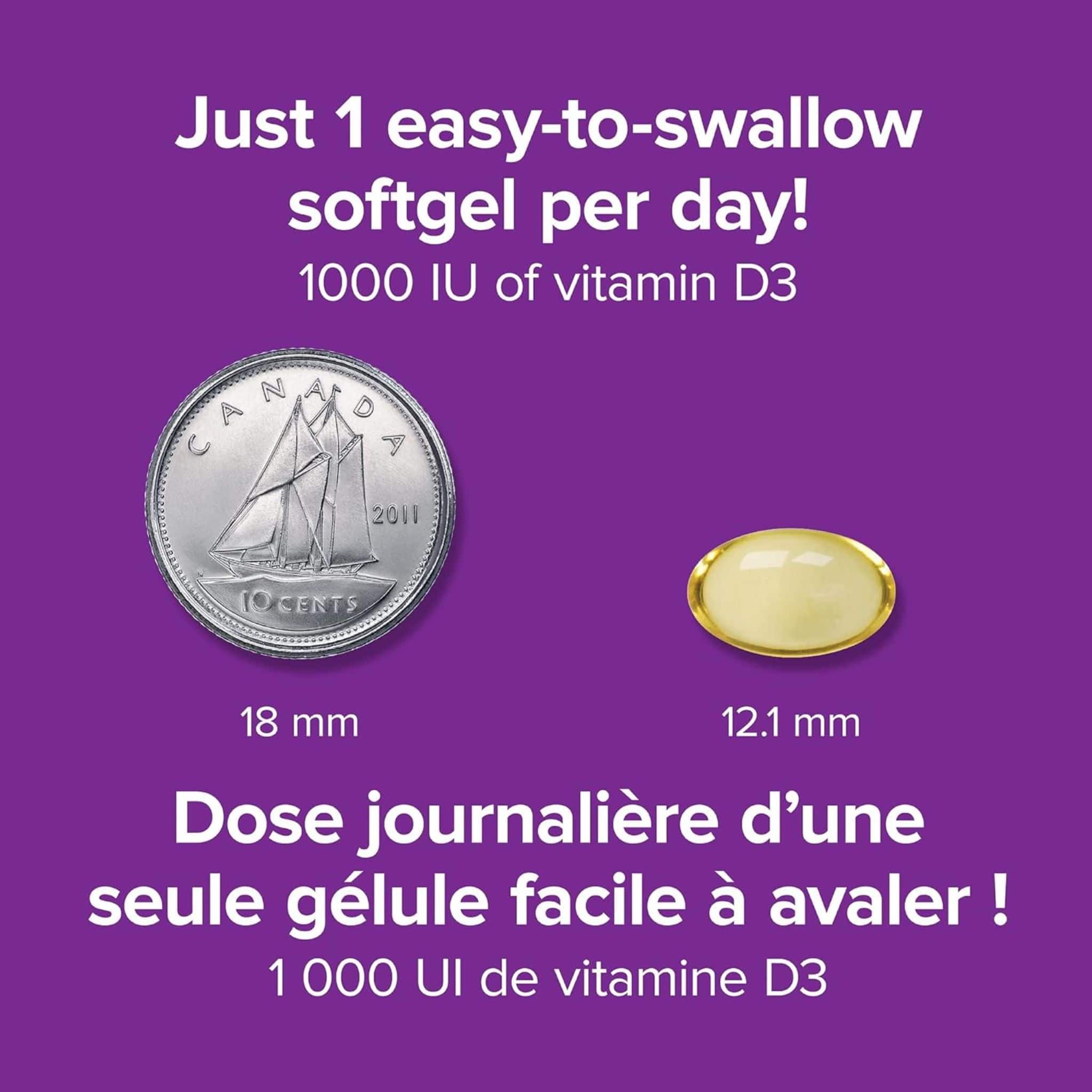 Webber Naturals Vitamin D3 Softgel, 1000IU, Value Size - Image 5