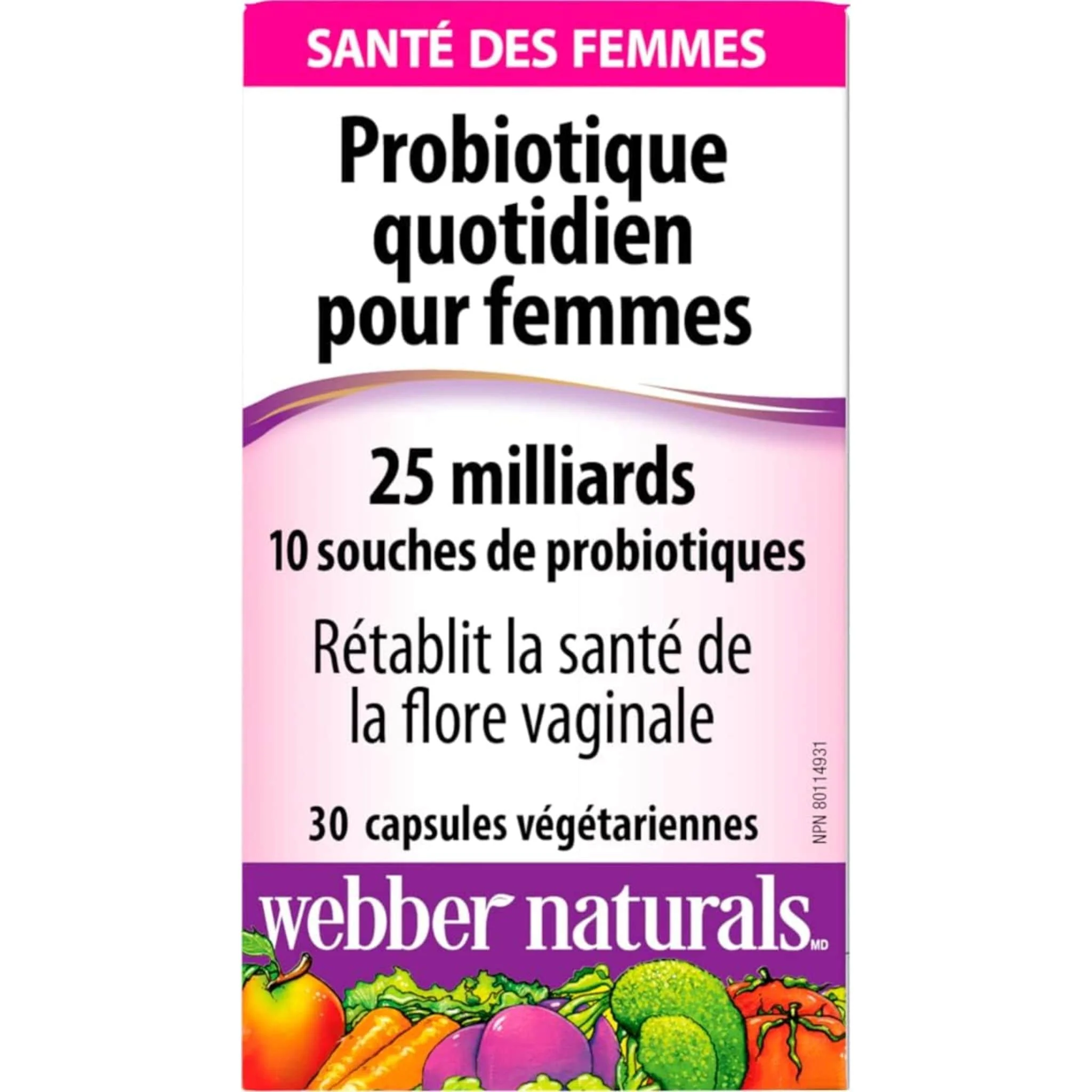 Webber Naturals Women's Daily Probiotic 25 Billion, 30 Vegetarian Capsules - Image 4