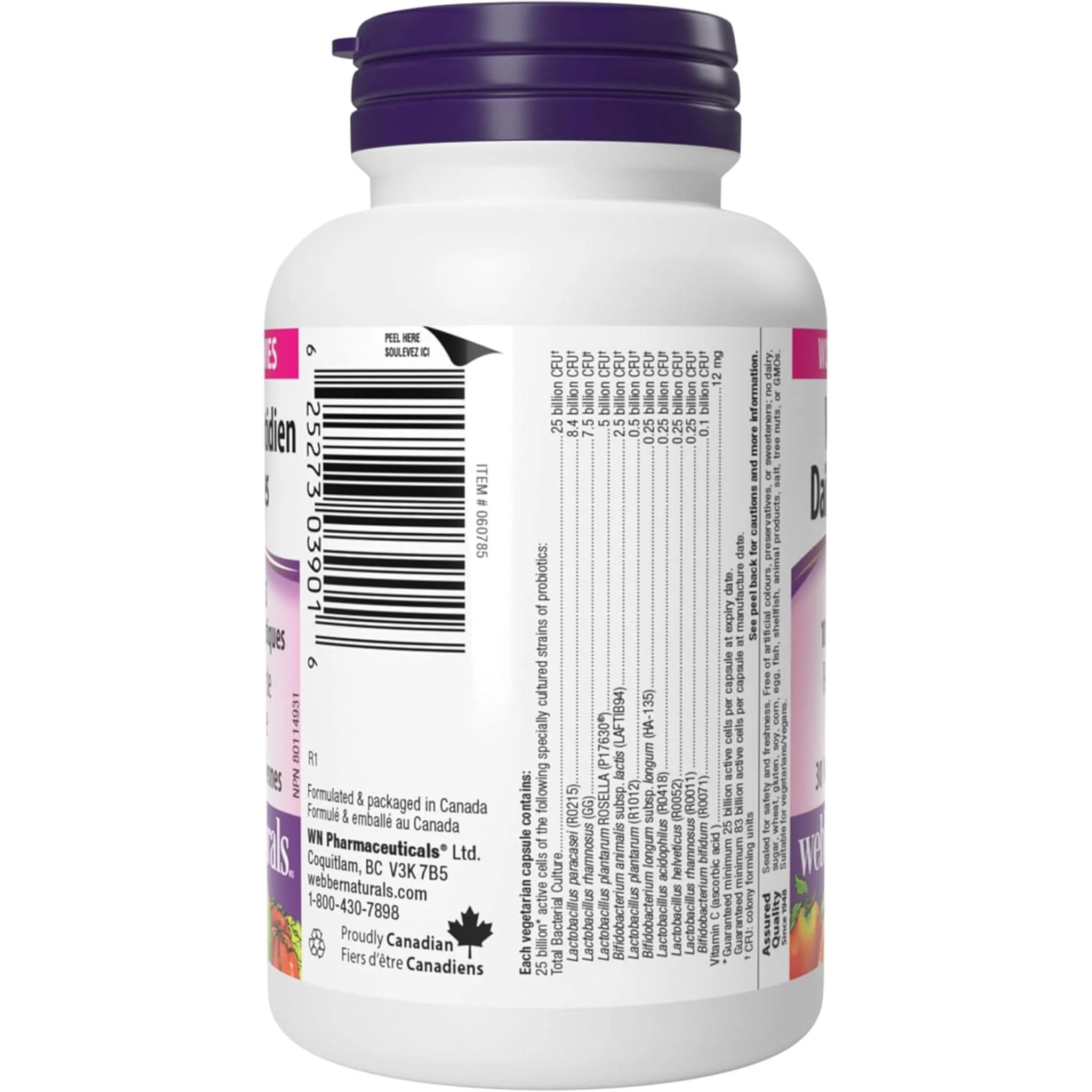 Webber Naturals Women's Daily Probiotic 25 Billion, 30 Vegetarian Capsules - Image 6