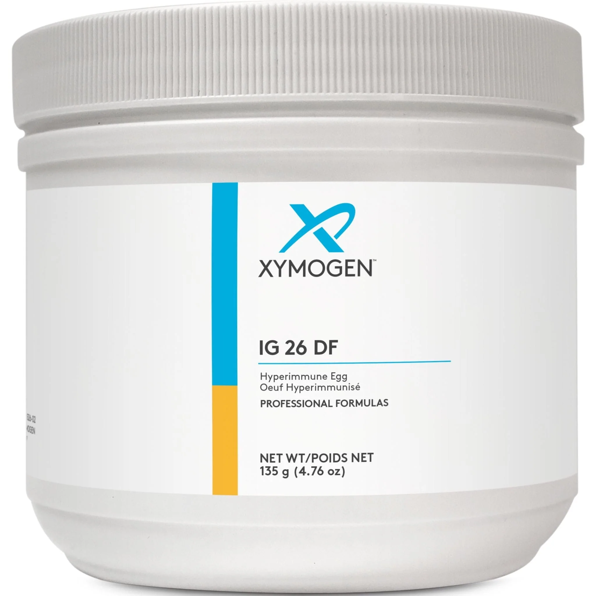 Xymogen IG 26 DF Egg Protein Powder, Hyperimmune Egg Immune Support, Unflavoured, 135g