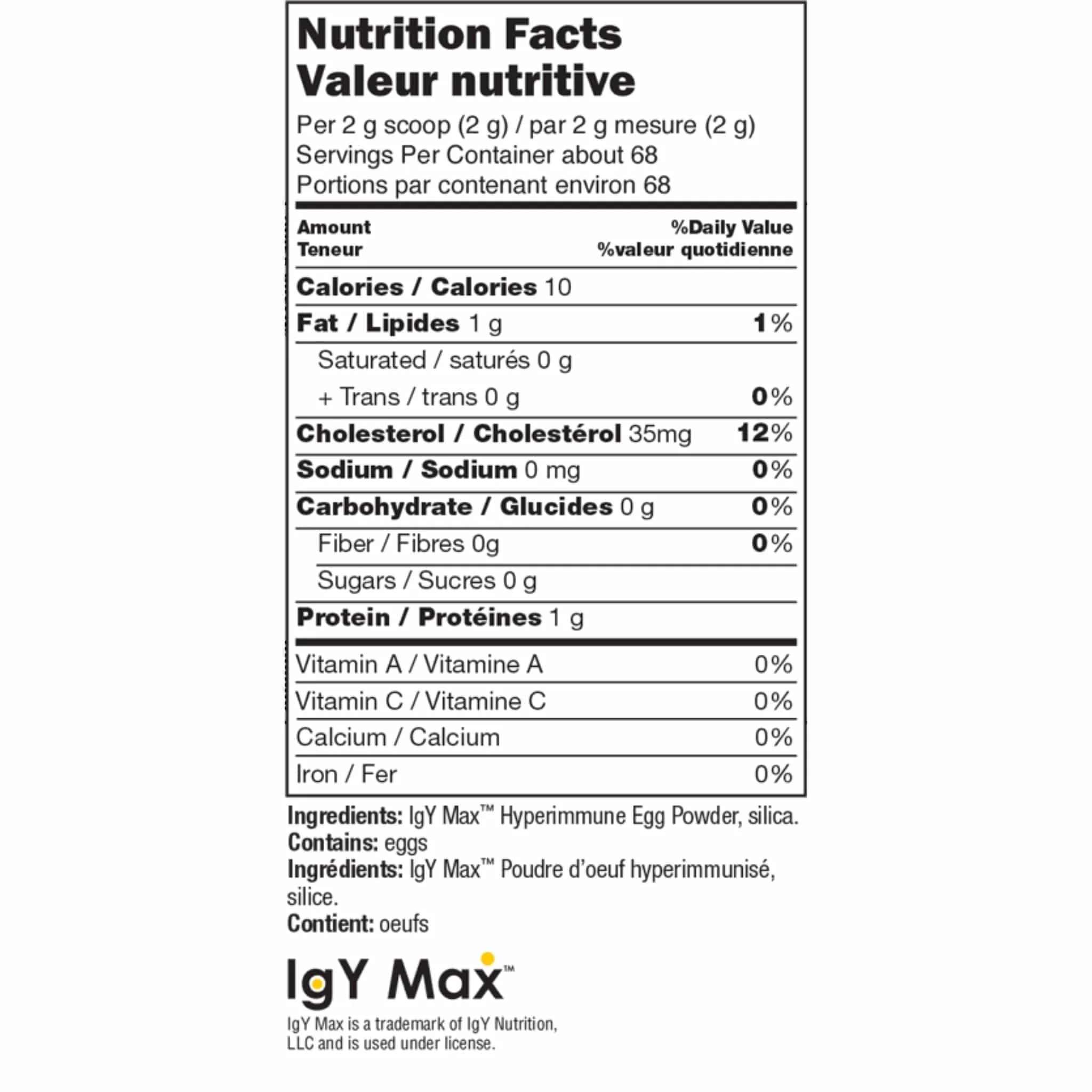 Xymogen IG 26 DF Egg Protein Powder, Hyperimmune Egg Immune Support, Unflavoured, 135g - Image 3