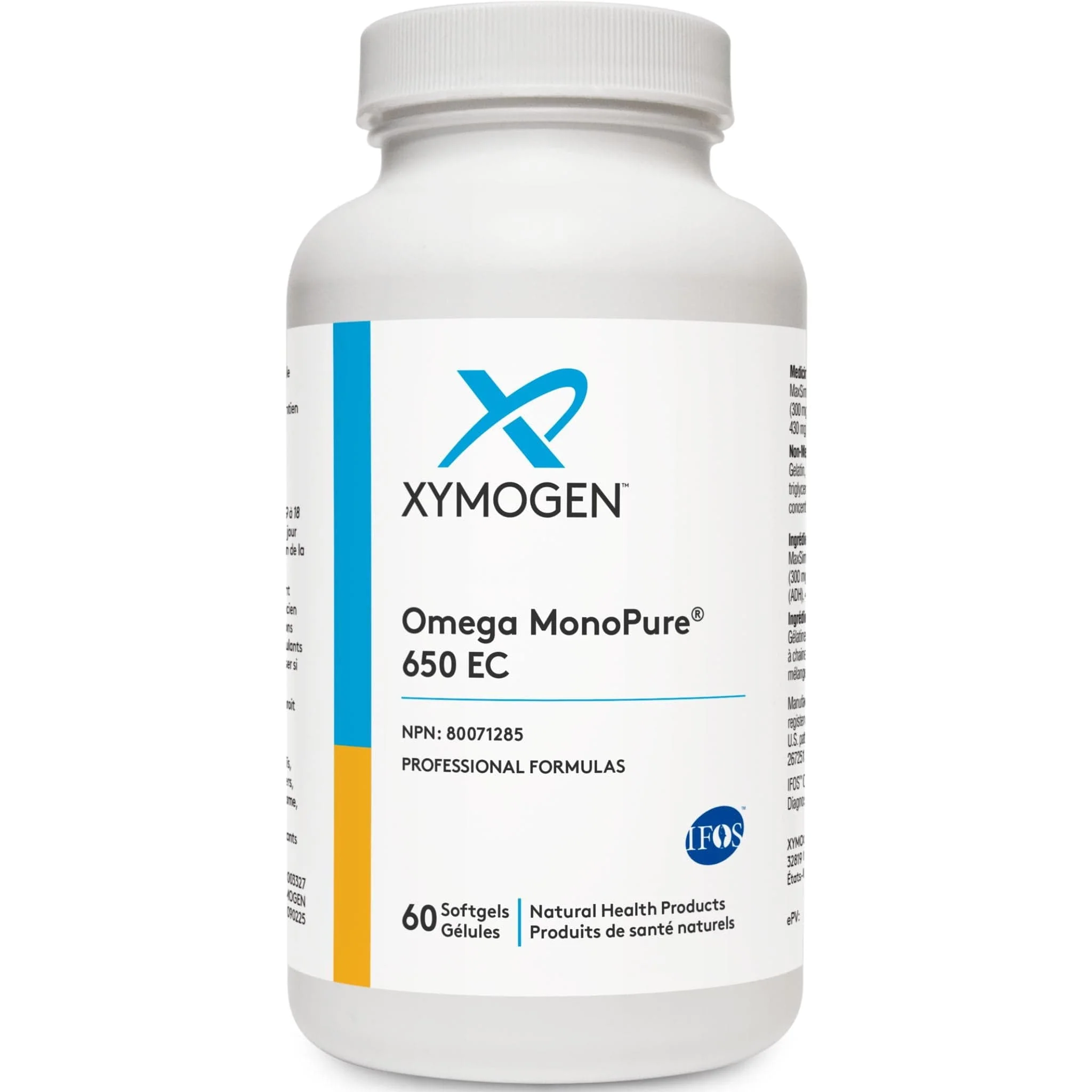 Xymogen Omega MonoPure 650 EC, EPA 300mg and DHA 130mg, Supports Brain, Heart and Eye Health, 60 Softgels - Image 2