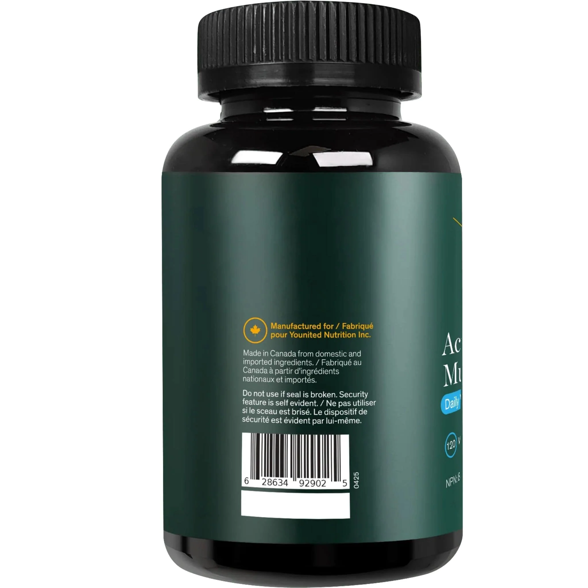 Younited Active Men's Multi, Daily Multivitamin for Men, Energy, Heart, and Prostate Support, 120 Vegetable Capsules - Image 4