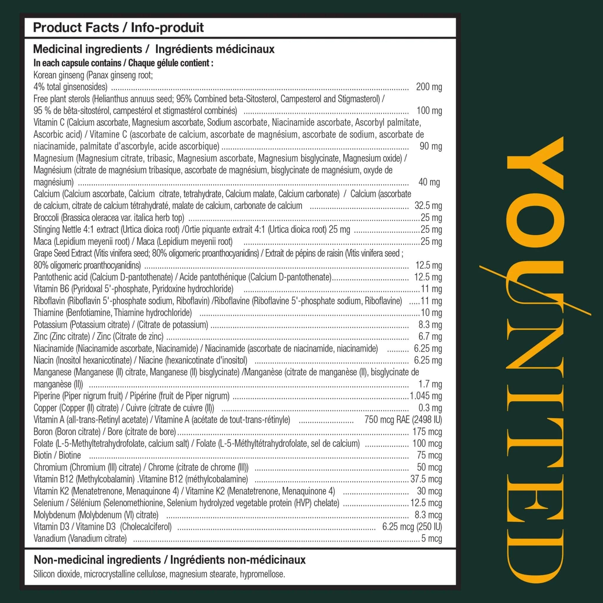 Younited Active Men's Multi, Daily Multivitamin for Men, Energy, Heart, and Prostate Support, 120 Vegetable Capsules - Image 5