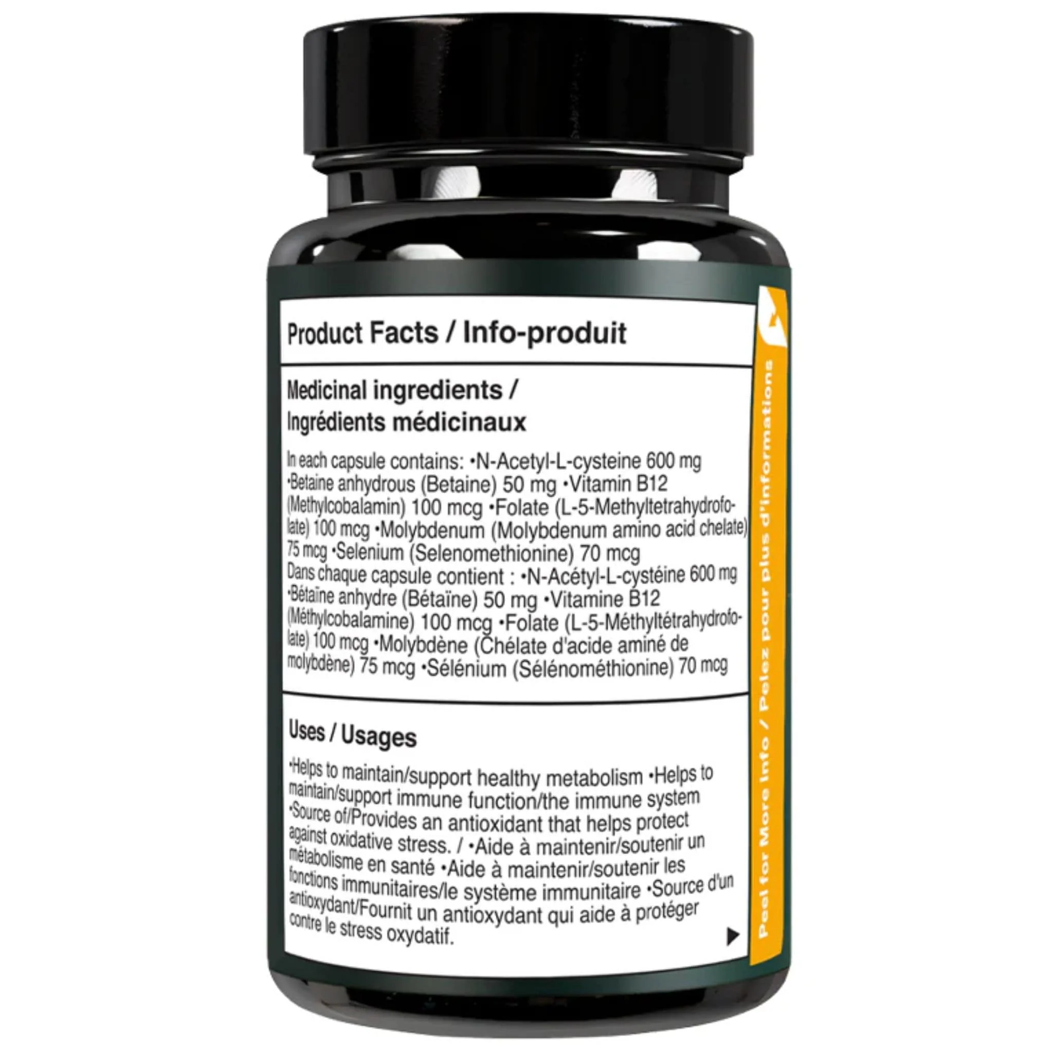 Younited NAC Plus, N-Acetyl-L-Cysteine 600mg, Immune and Respiratory Support, Detox and Antioxidant Formula with Glutathione, 60-120 Vegetable Capsules - Image 2
