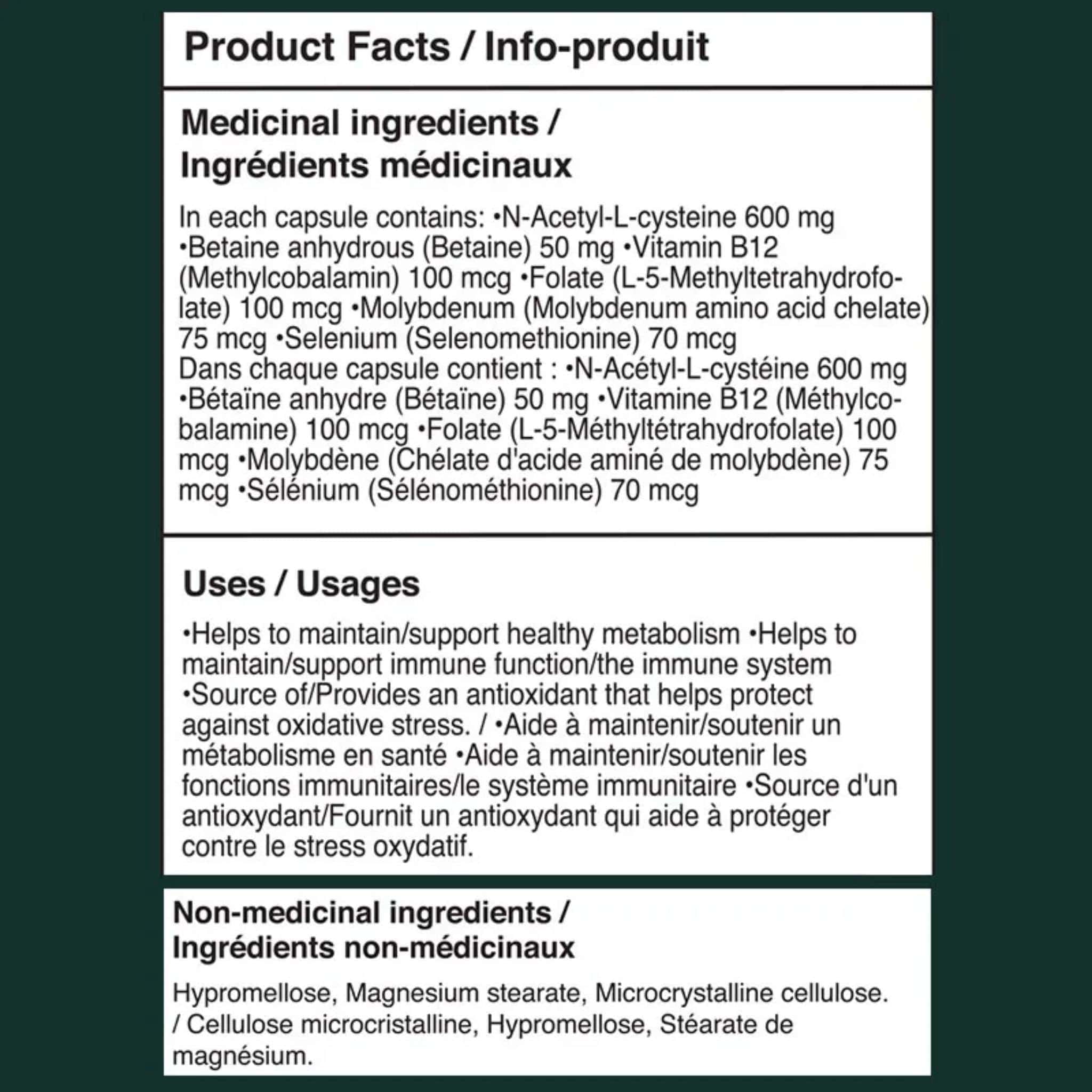 Younited NAC Plus, N-Acetyl-L-Cysteine 600mg, Immune and Respiratory Support, Detox and Antioxidant Formula with Glutathione, 60-120 Vegetable Capsules - Image 5