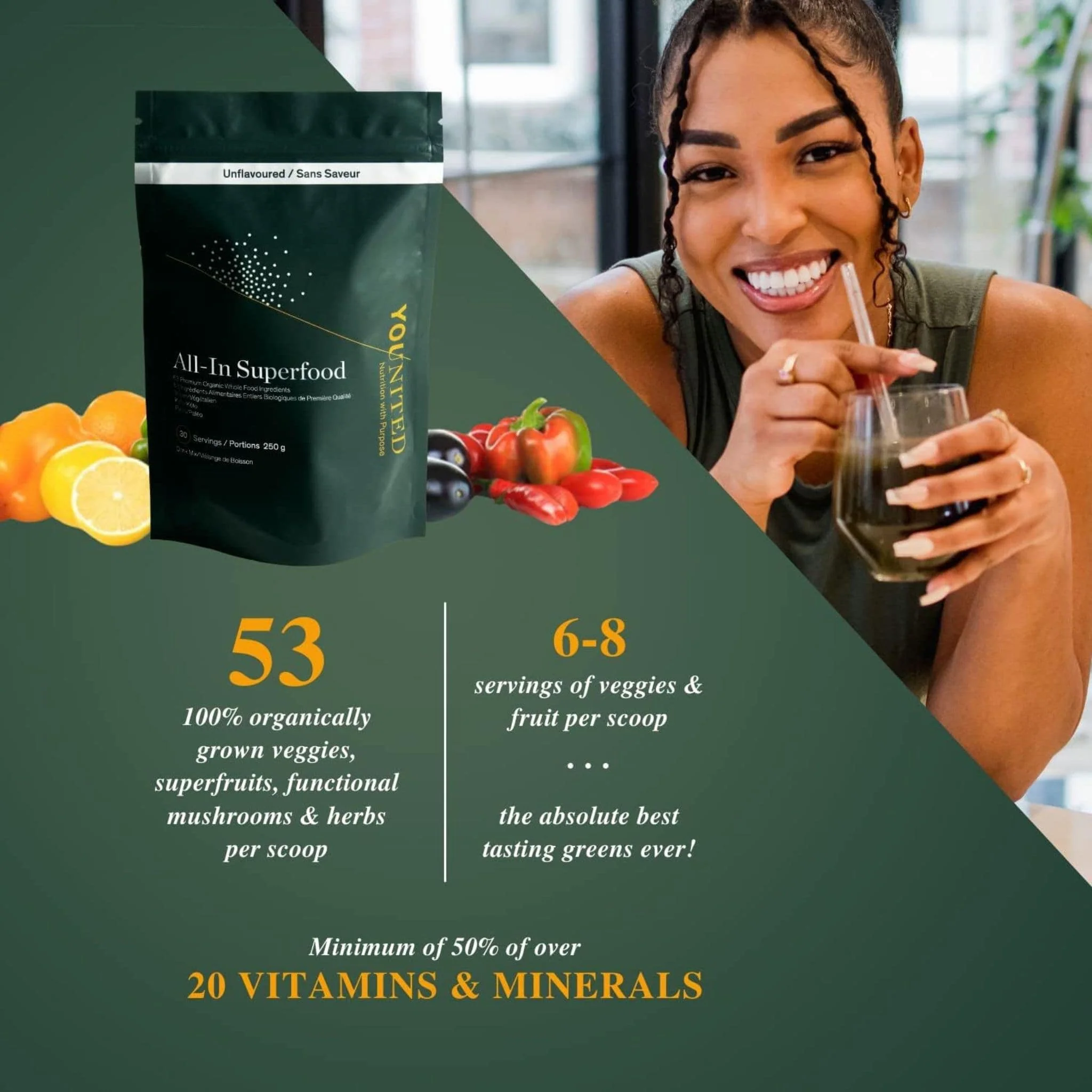 Younited All In Superfood Powder, 30 Servings - Image 7