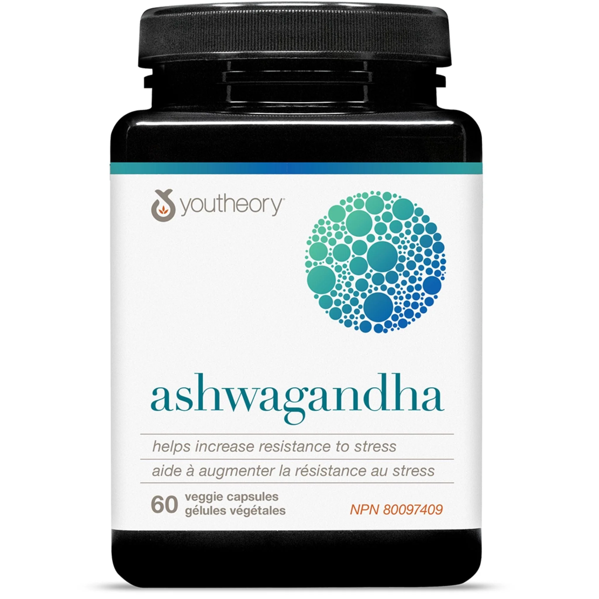 YouTheory Ashwagandha 500mg, KSM-66, 60 Veggie Capsules