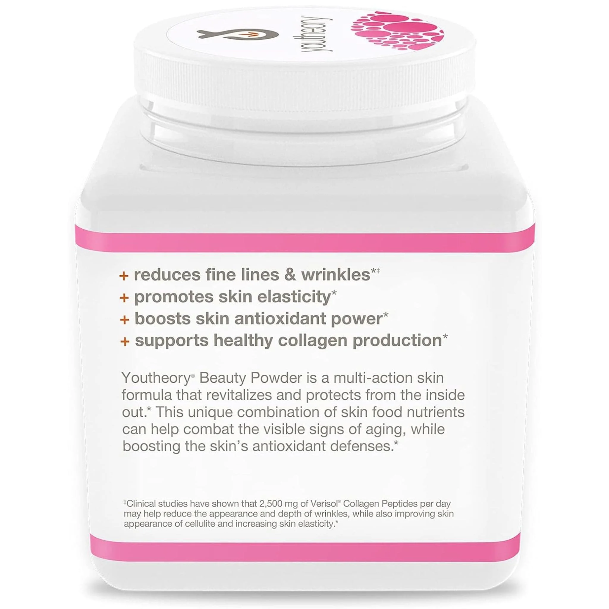 YouTheory Collagen Beauty Powder with Hyaluronic Acid and Collagen, 176g, Citrus - Image 2