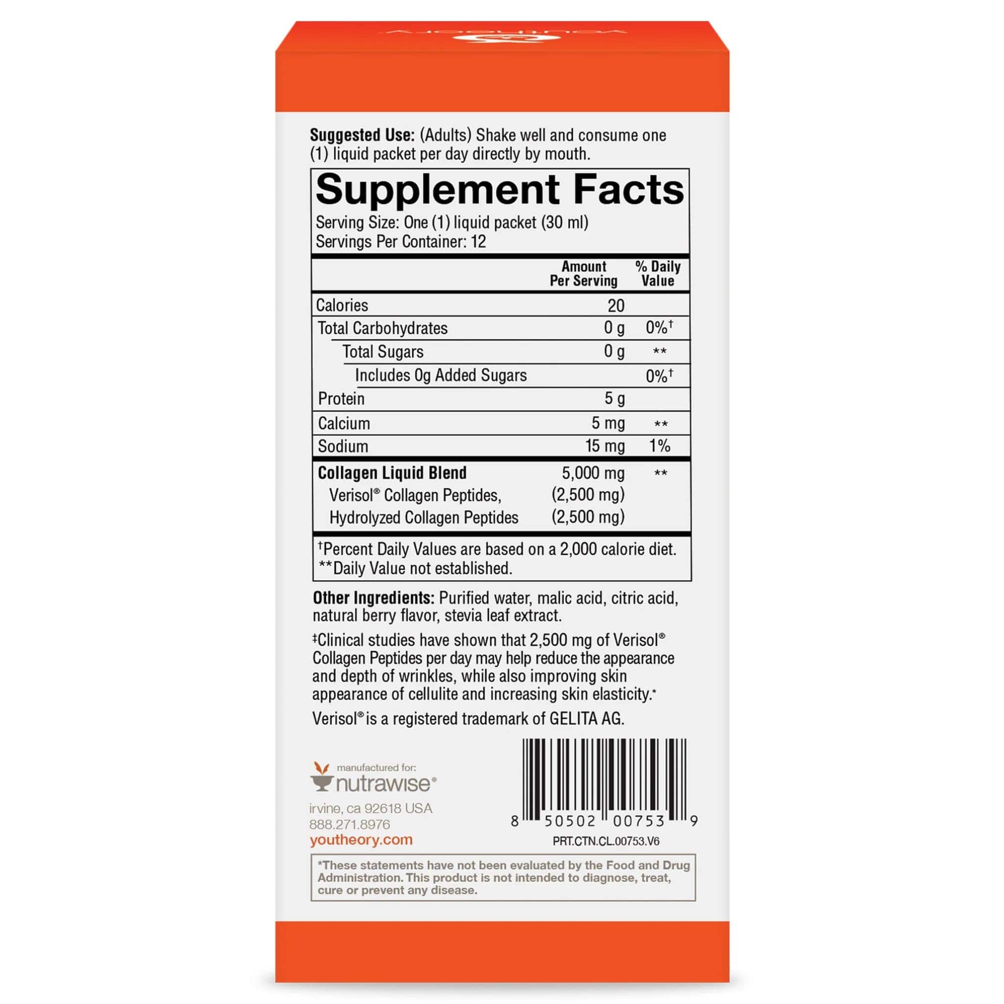 YouTheory Liquid Collagen On The Go, 12 Packets - Image 2